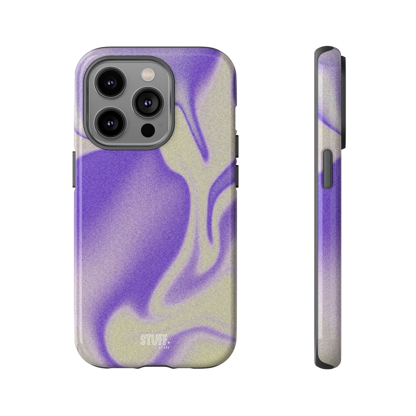 Swirly Case | Coque résistante double protection - Motif vague pourpre