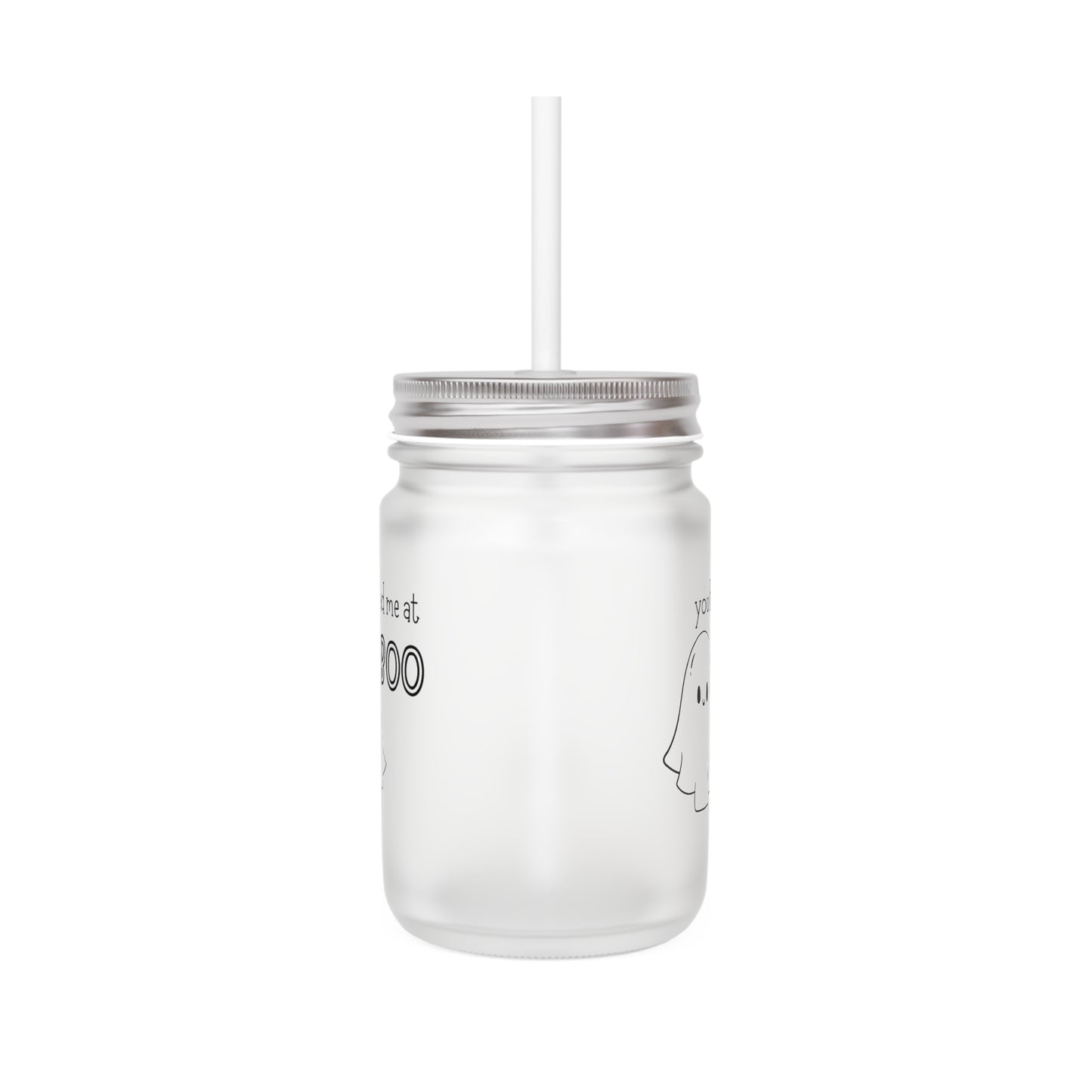 Boo Cup | Mug nomade en verre givré avec couvercle et paille – 350ml