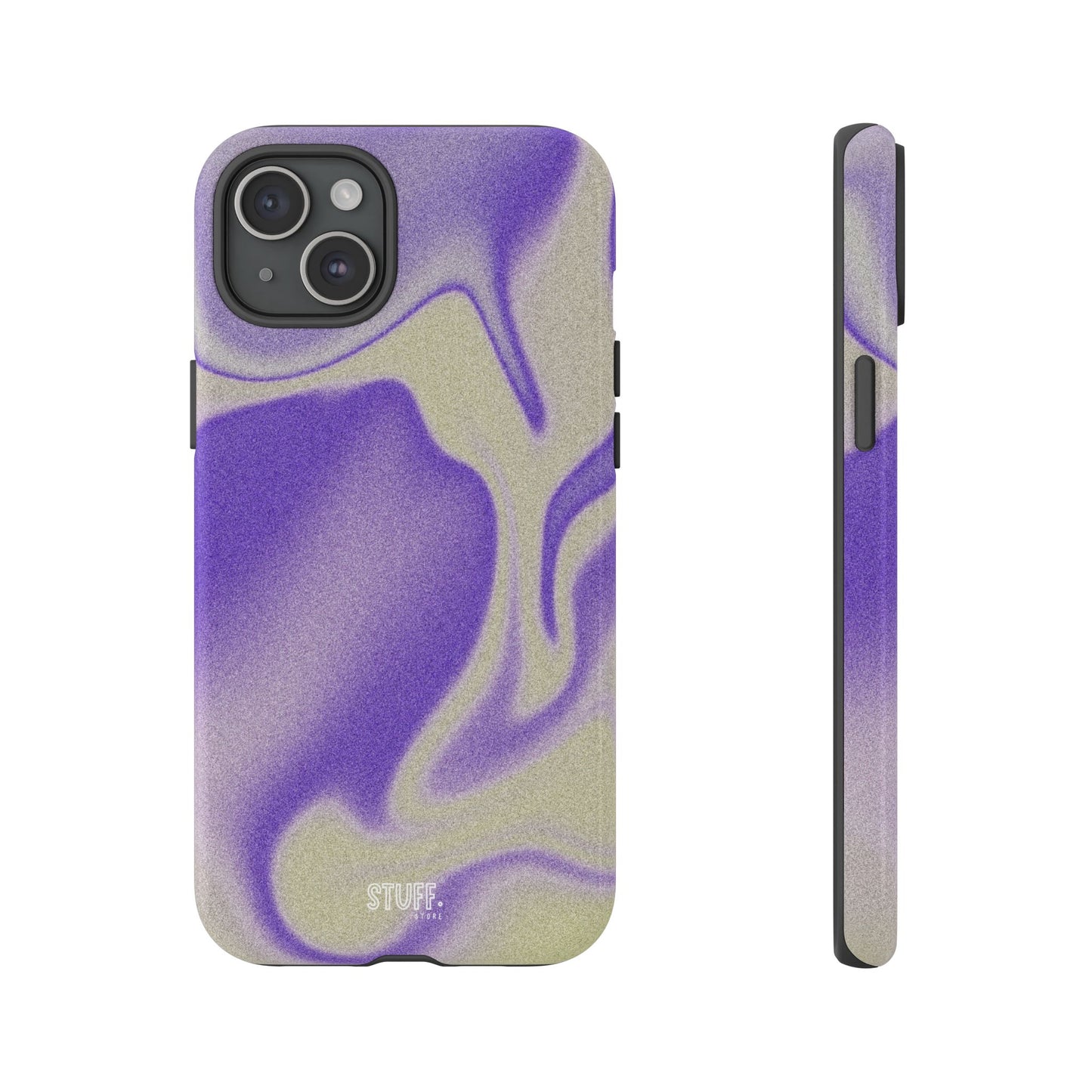 Swirly Case | Coque résistante double protection - Motif vague pourpre