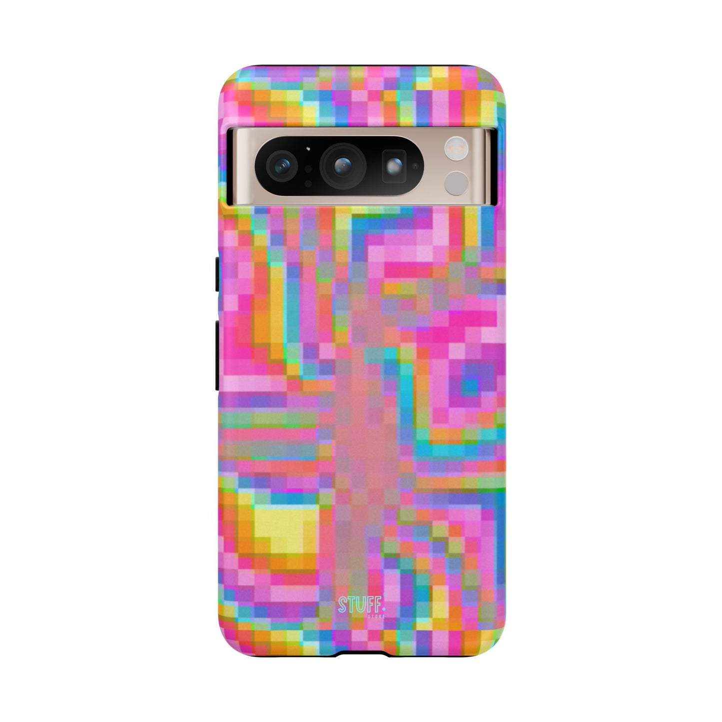 Pixel Case | Coque résistante double protection anti-choc - Motif pixels colorés