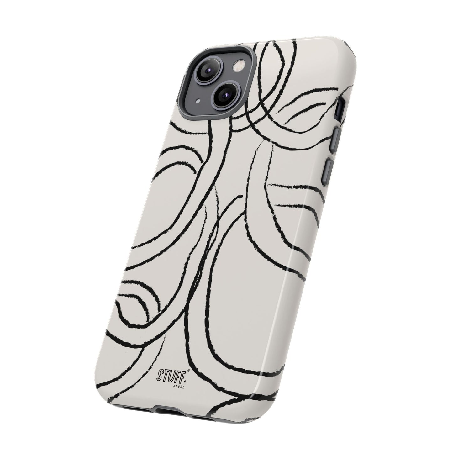 Doodly Case | Coque résistante double protection avec Design Gribouillis Minimaliste