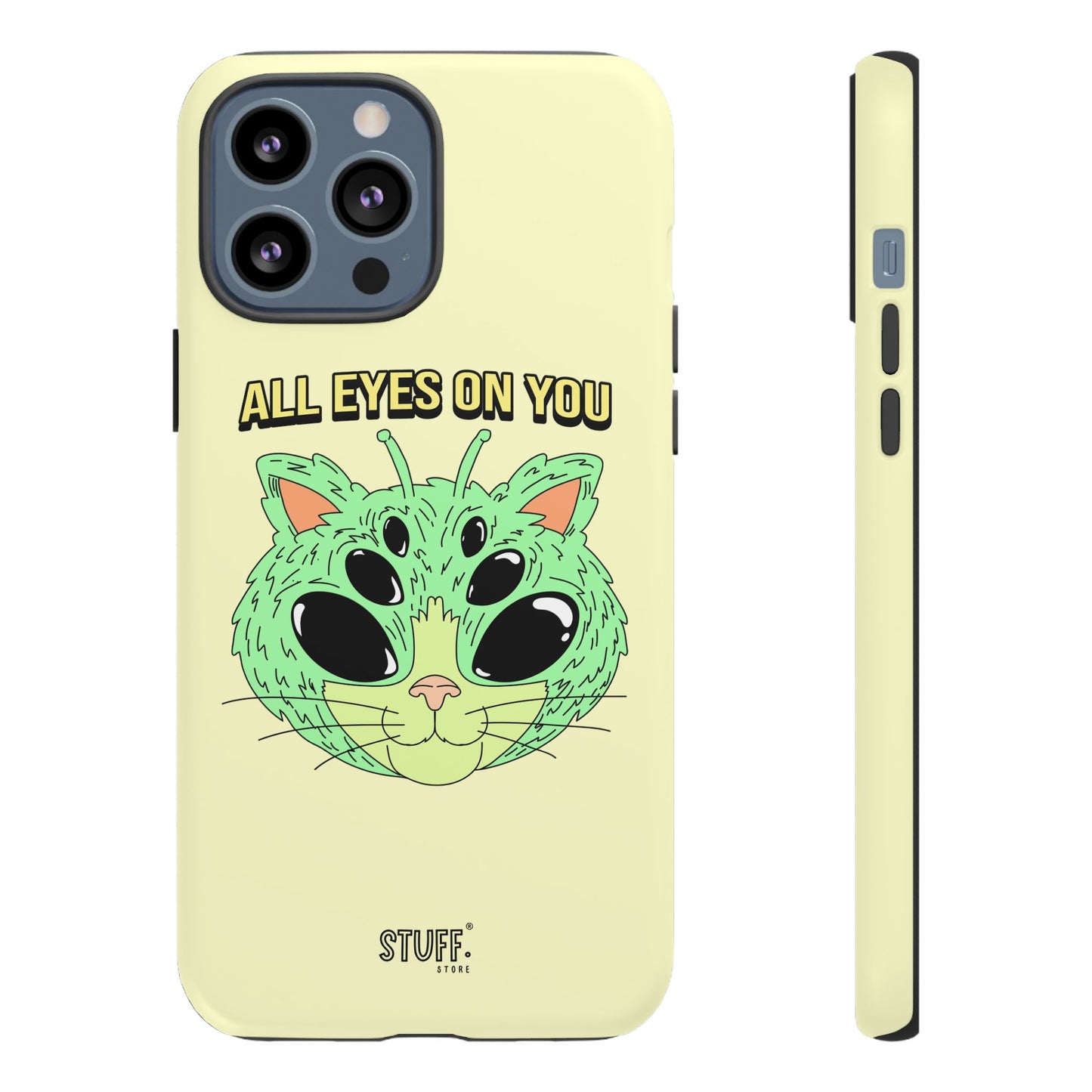 All Eyes on You Case | Coque résistante double protection avec Design Alien drôle