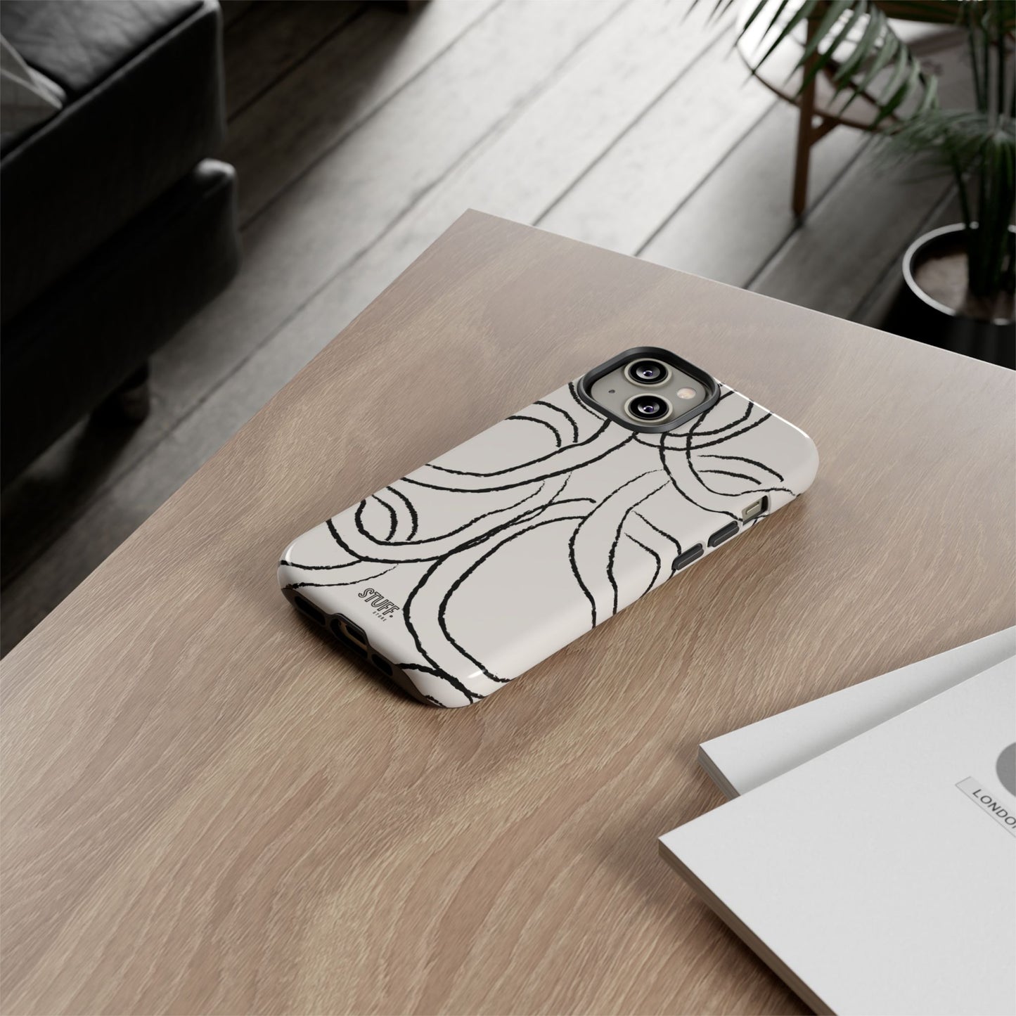 Doodly Case | Coque résistante double protection avec Design Gribouillis Minimaliste