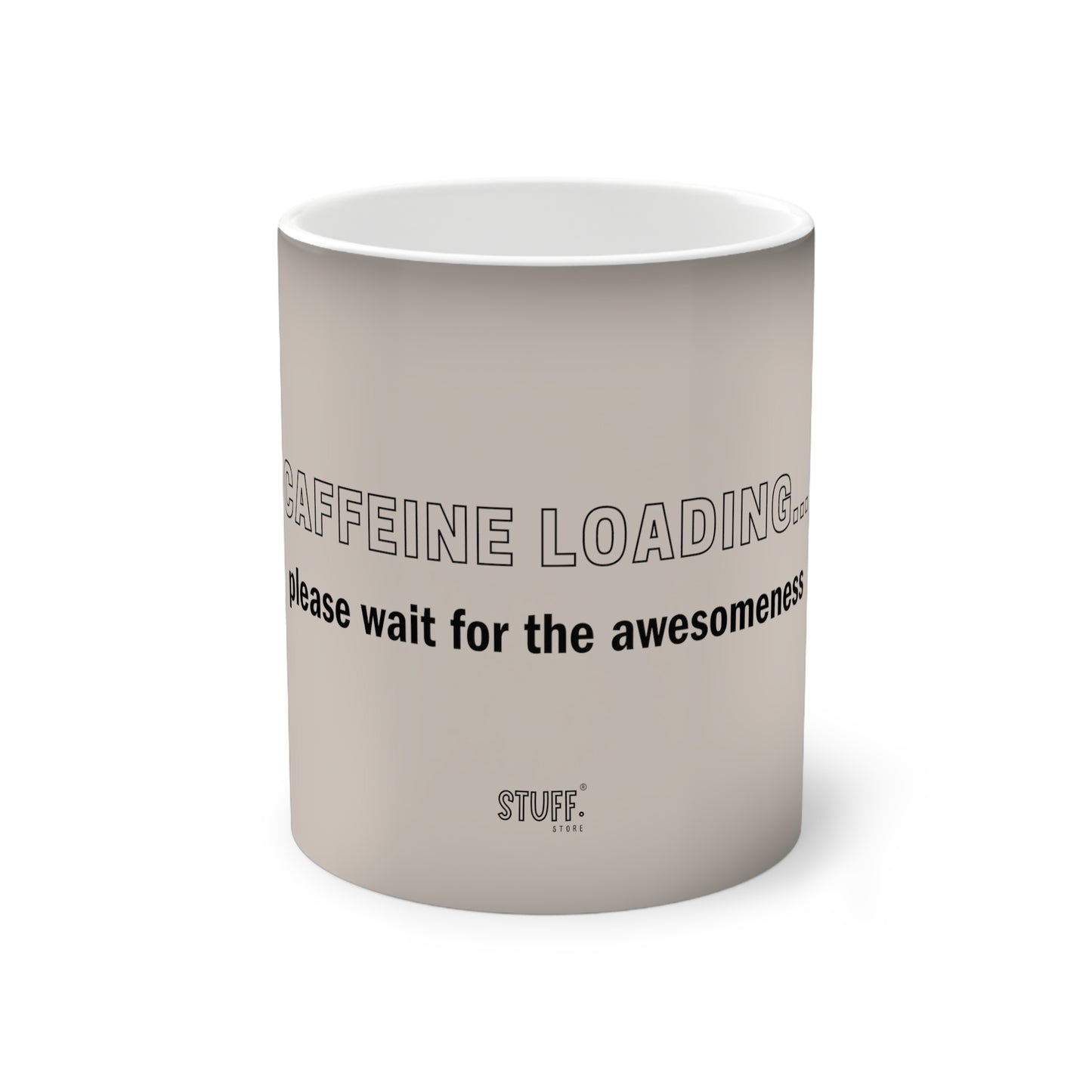 Caffeine Loading... Cup | Mug magique thermoréactif avec phrase motivante – 330ml