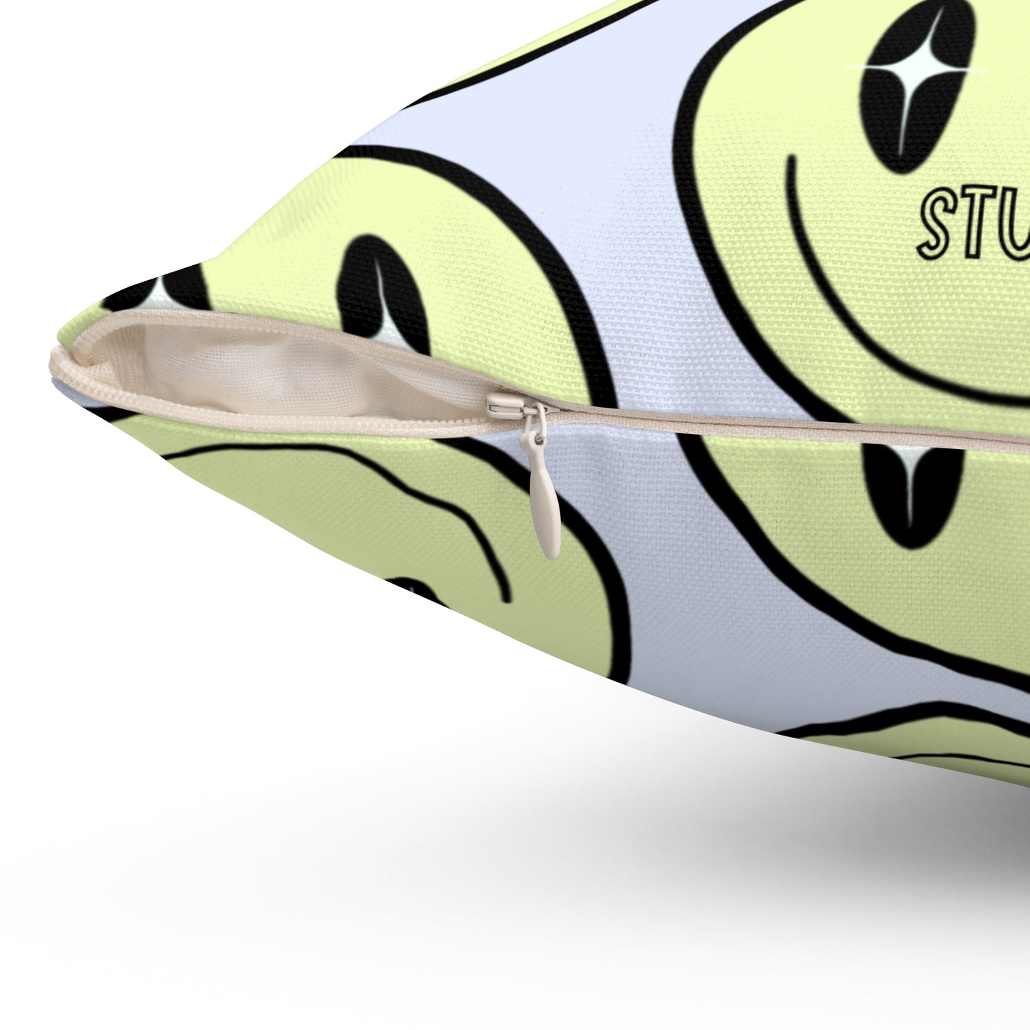 Smiley Face" decorative square cushion