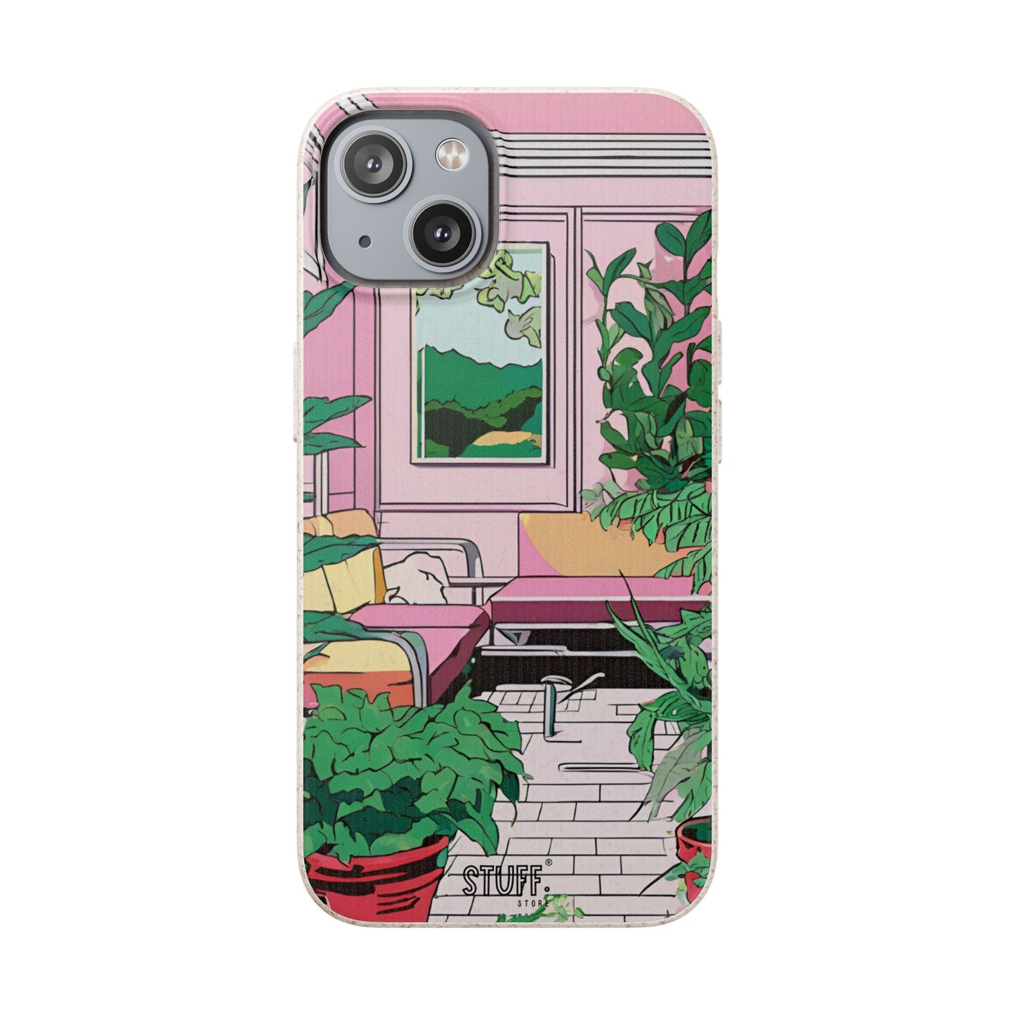 Plant Pop Case | Coque biodégradable en bambou et bioplastique avec design coloré | Parfait pour les amoureux des plantes - Avec emballage cadeau