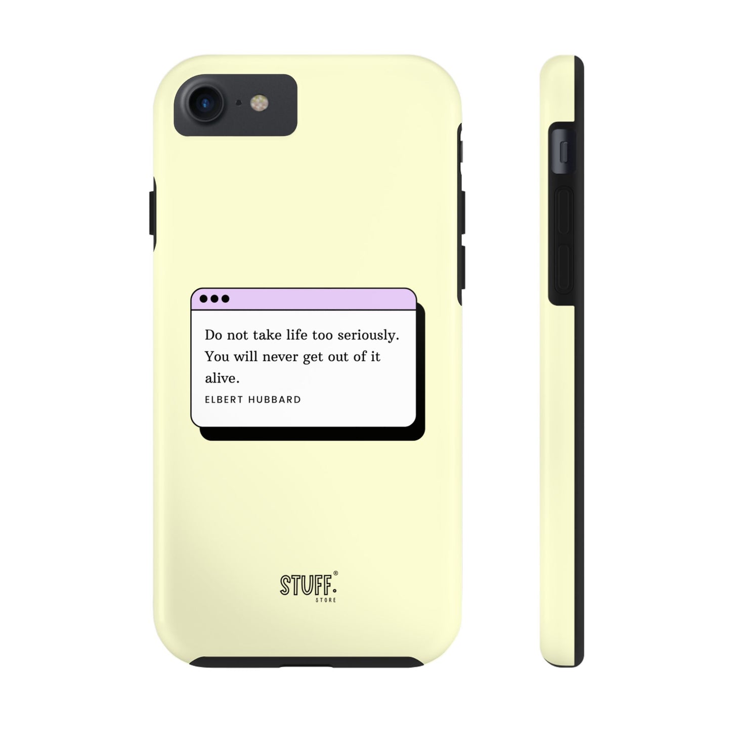 Window Case | Coque résistante à double protection avec citation – Design minimal & message puissant