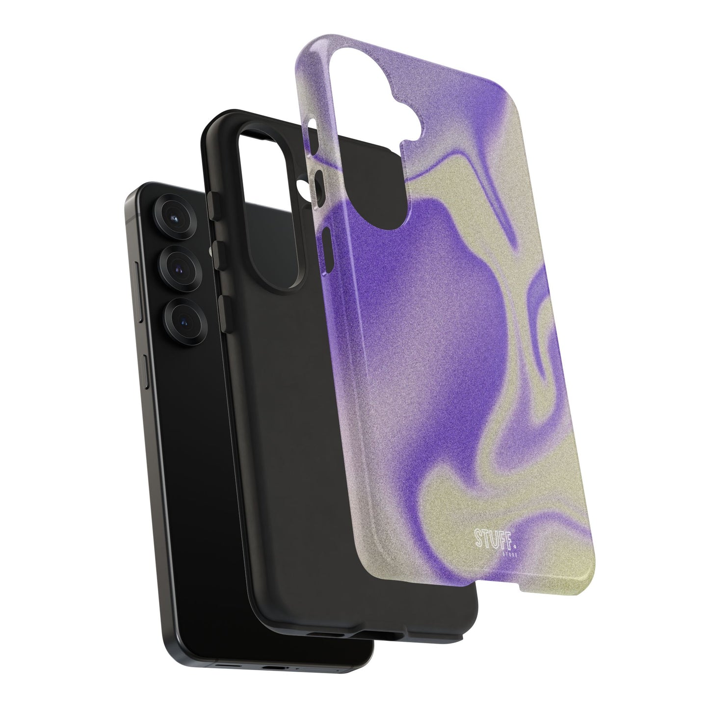 Swirly Case | Coque résistante double protection - Motif vague pourpre