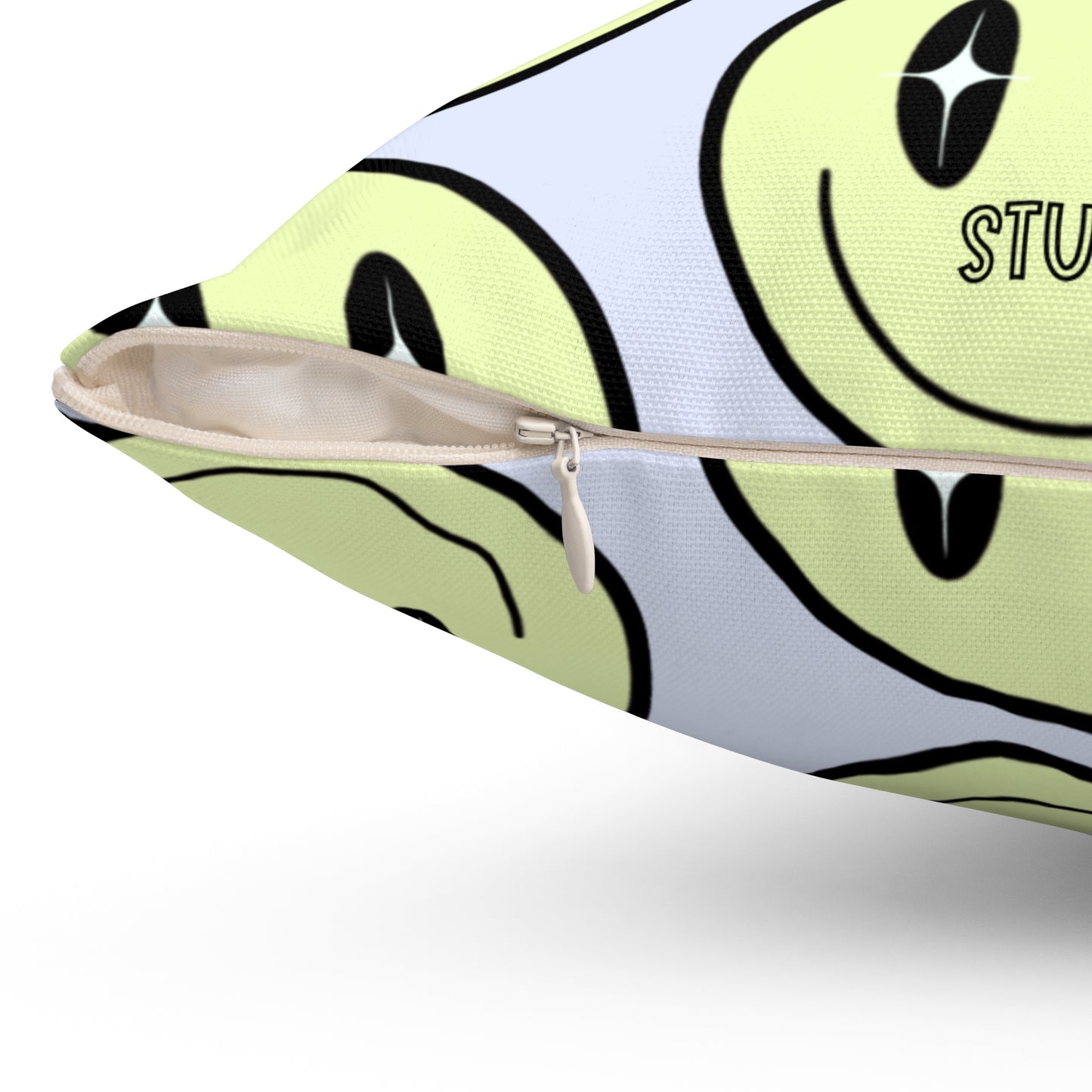 Smiley Face" decorative square cushion