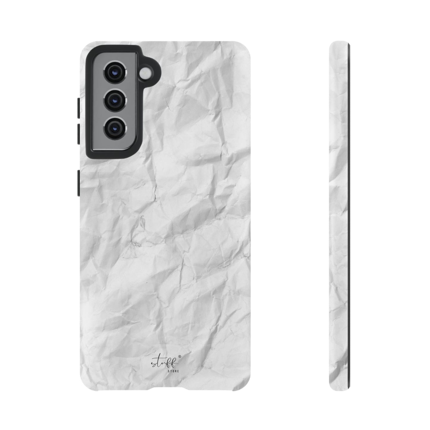 Crinkled Case | Coque résistante double protection anti-choc Effet Papier Froissé Mat