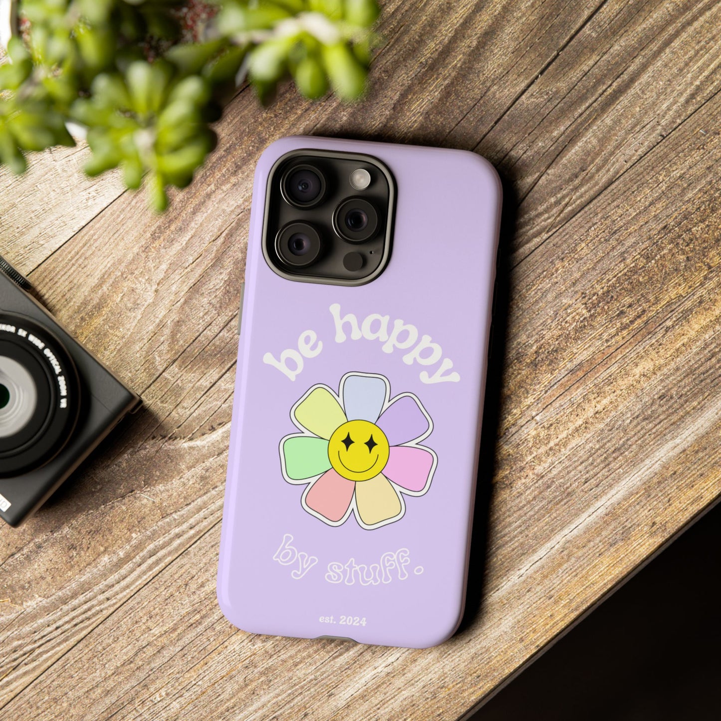 Be Happy Case | Coque résistante double protection avec Design Fleur Colorée