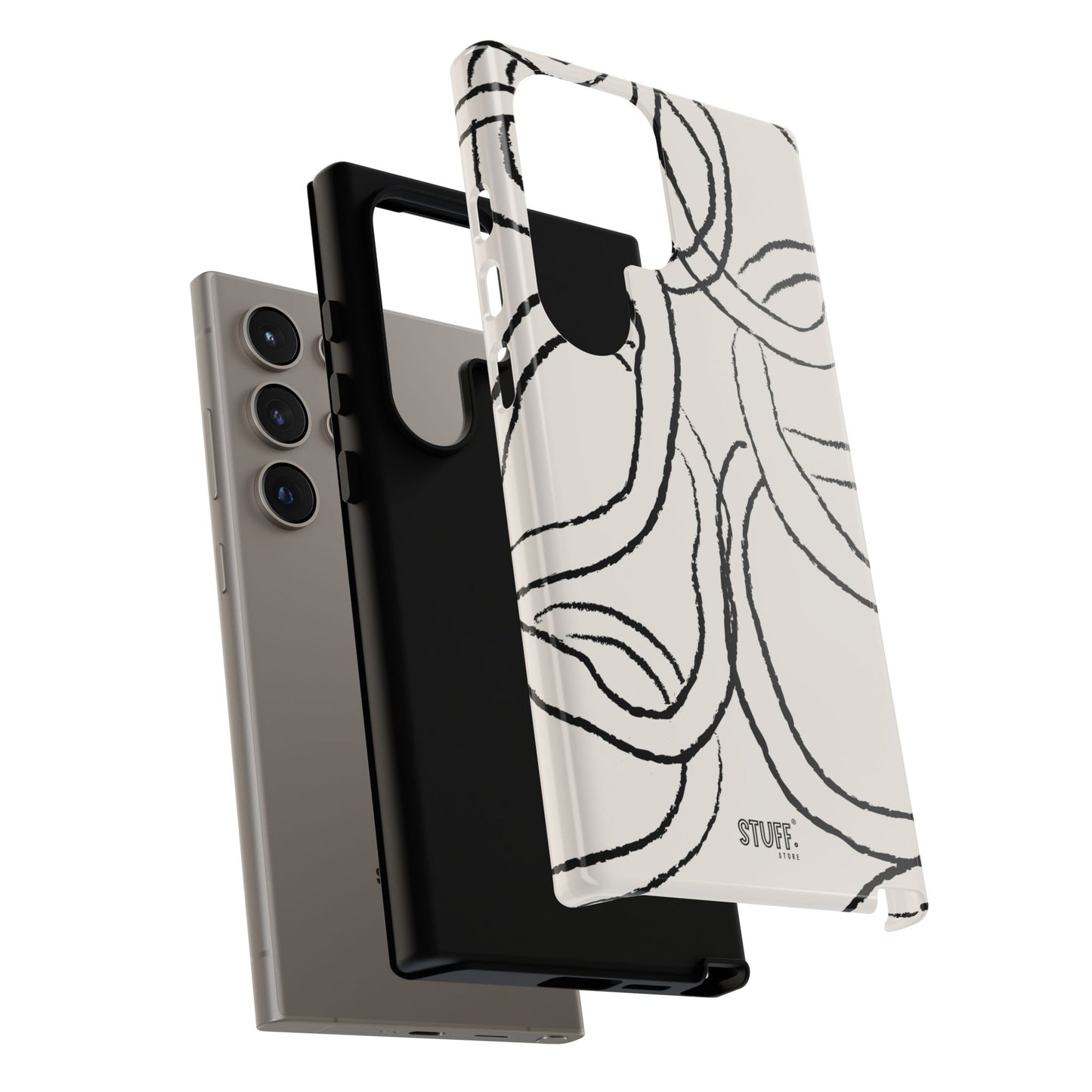 Doodly Case | Coque résistante double protection avec Design Gribouillis Minimaliste