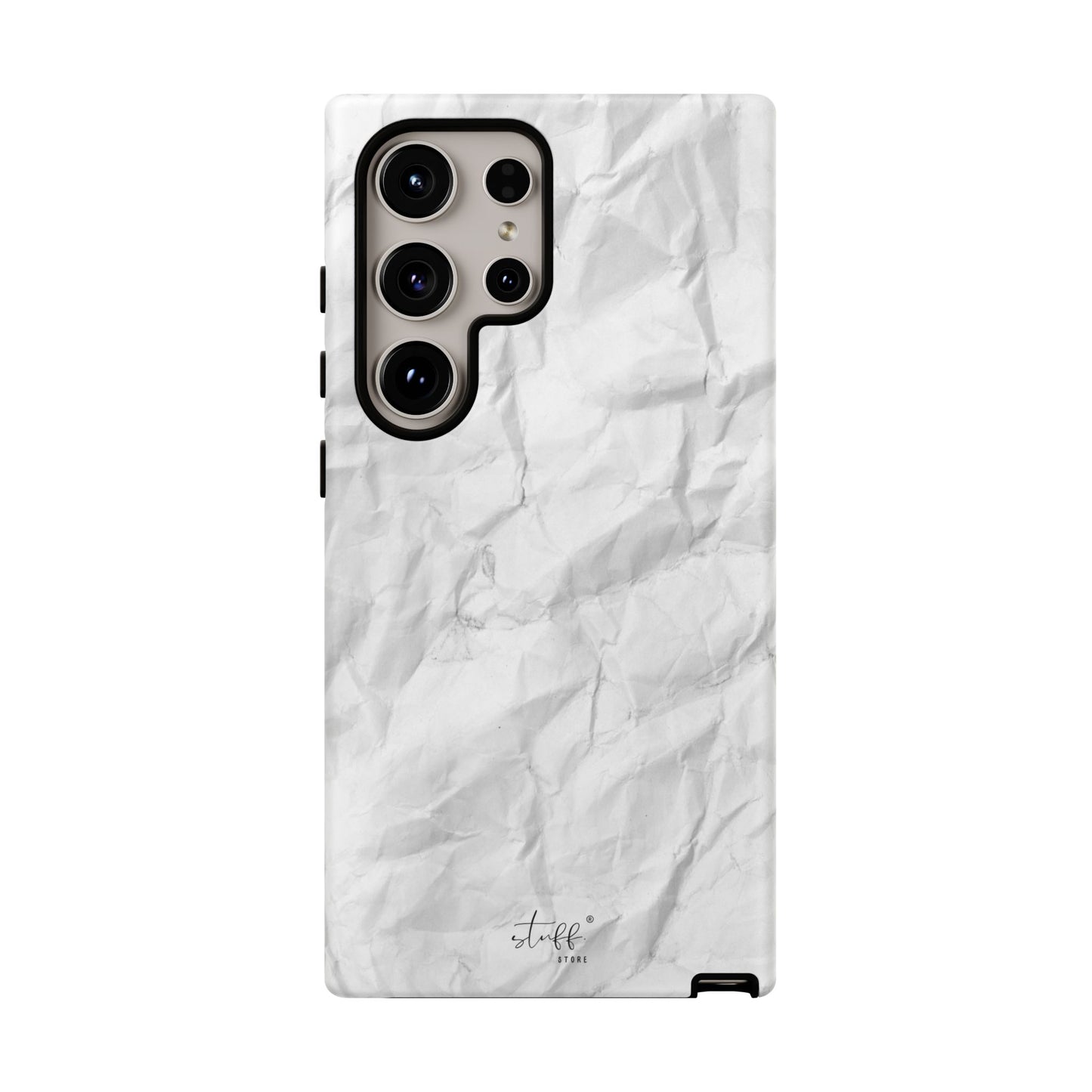 Crinkled Case | Coque résistante double protection anti-choc Effet Papier Froissé Mat