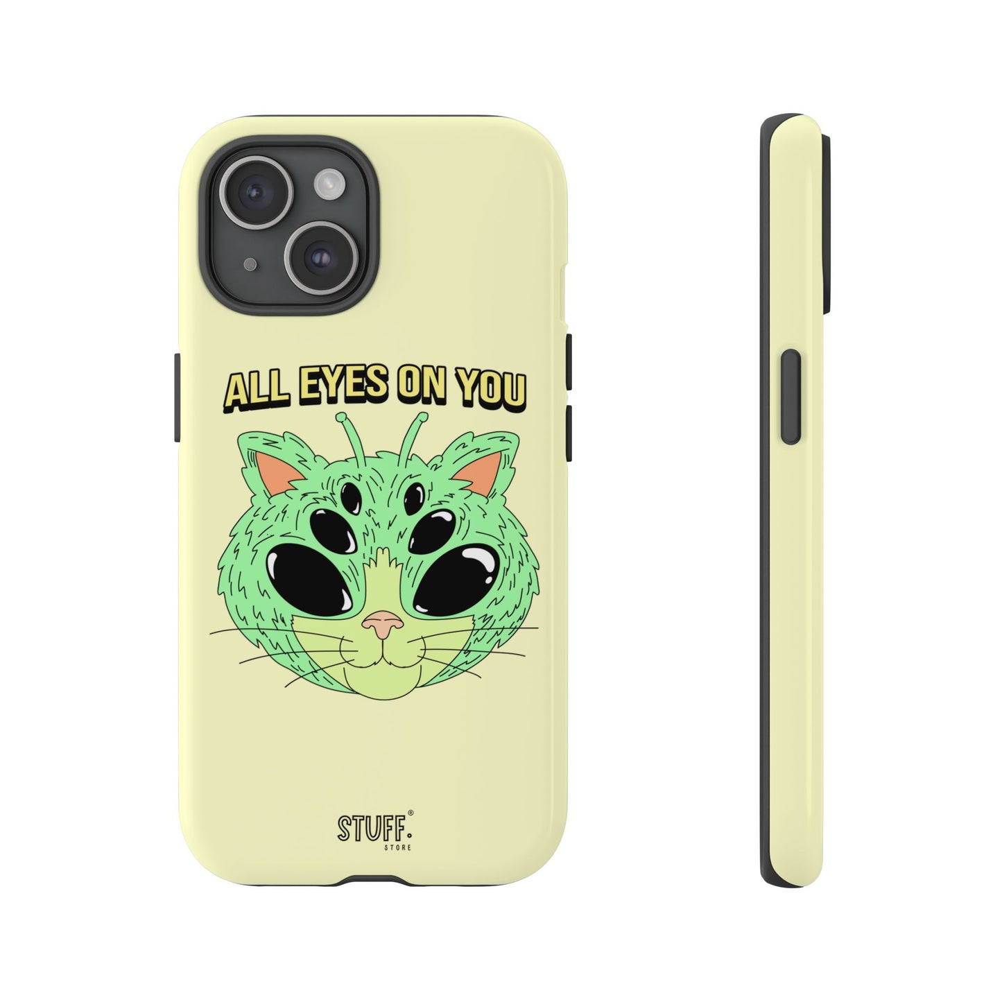 All Eyes on You Case | Coque résistante double protection avec Design Alien drôle