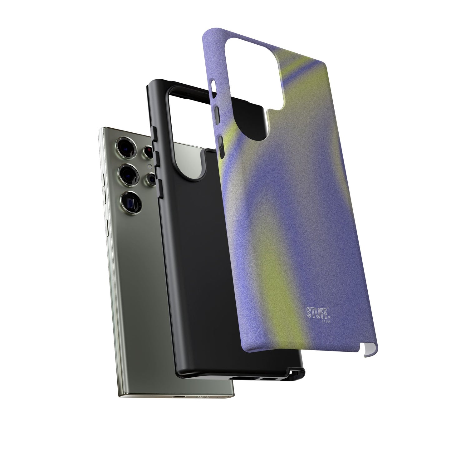 Vibrant Case | Coque résistante double protection anti-choc - Violet & Jaune