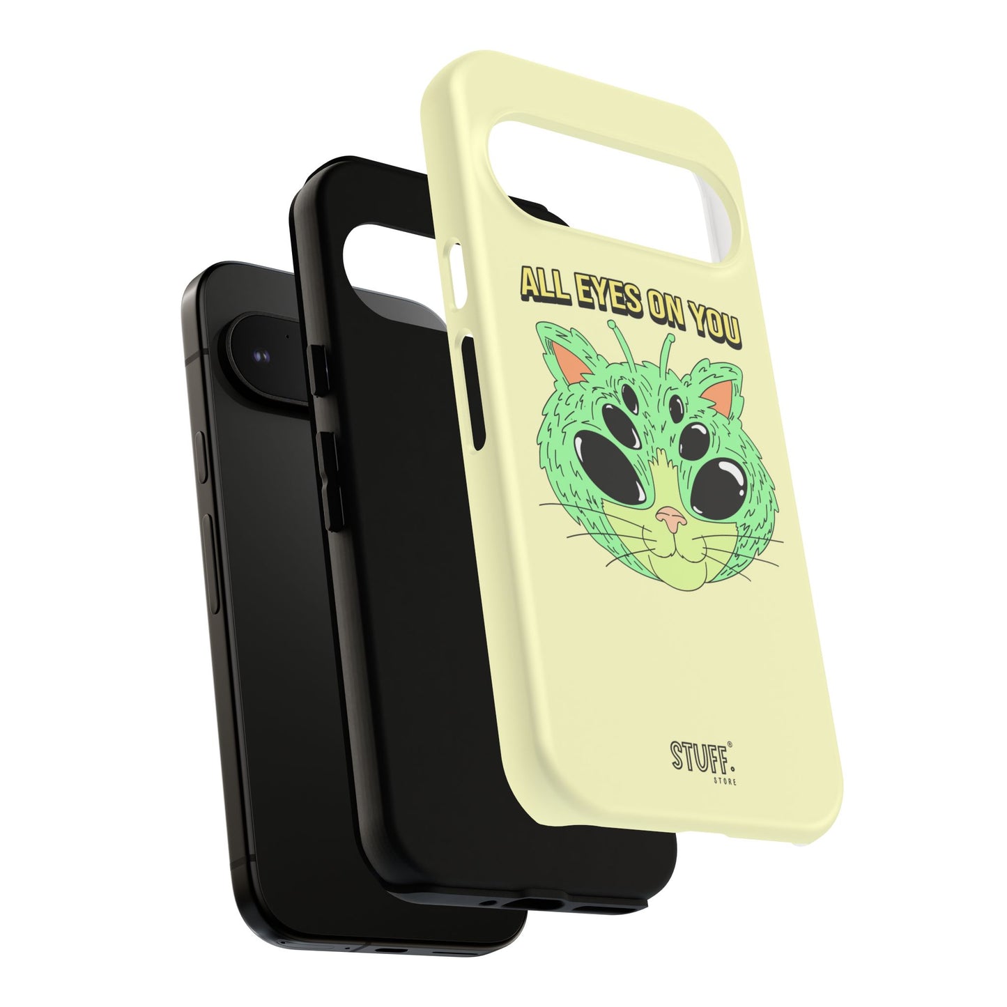 All Eyes on You Case | Coque résistante double protection avec Design Alien drôle