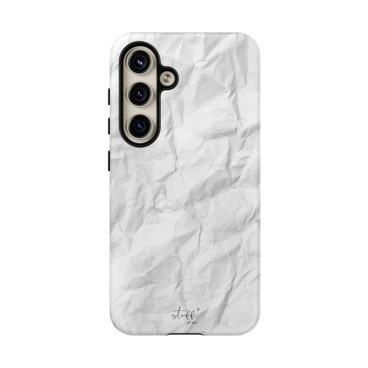 Crinkled Case | Coque résistante double protection anti-choc Effet Papier Froissé Mat