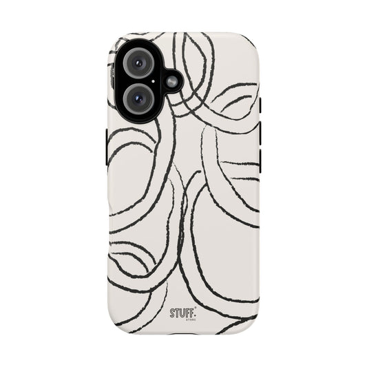 Doodly Case | Coque résistante double protection avec Design Gribouillis Minimaliste