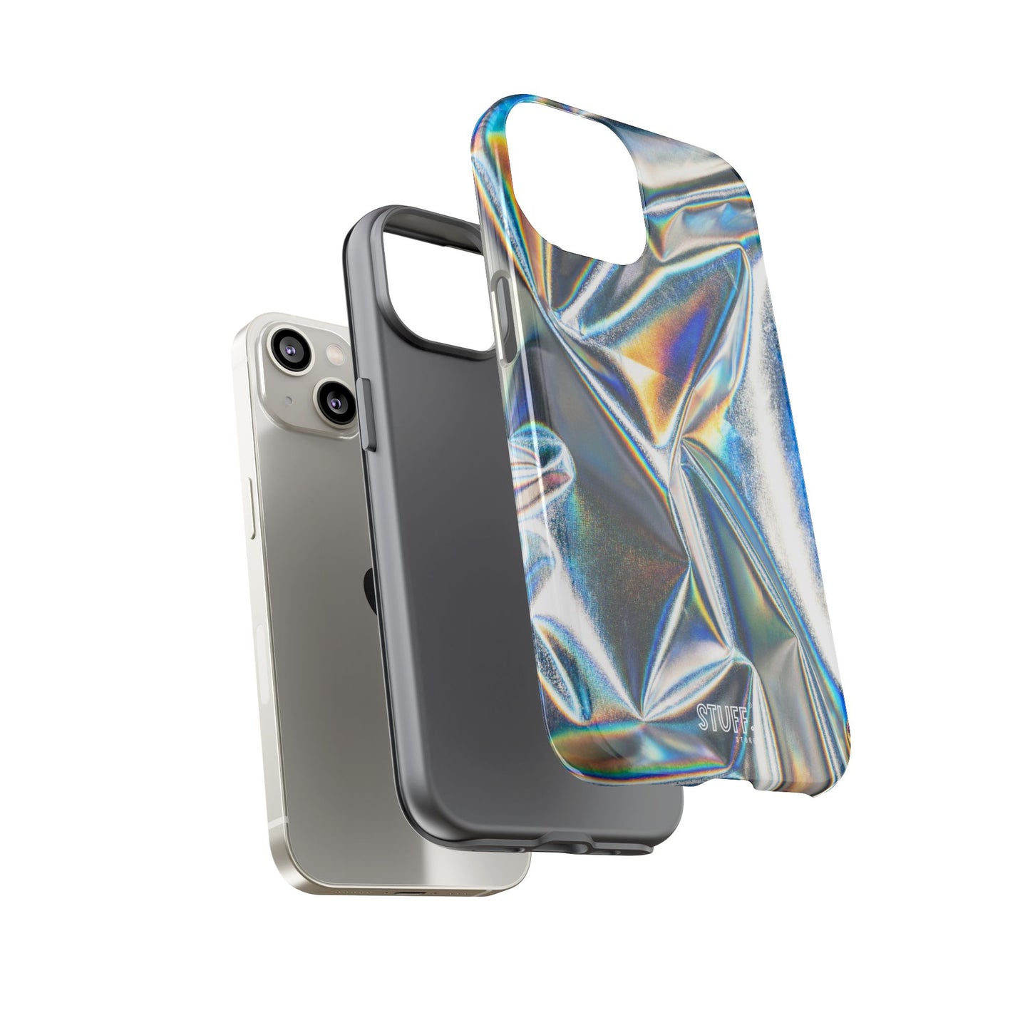 Metallic Case | Coque résistante double protection anti-choc - Effet Métallique