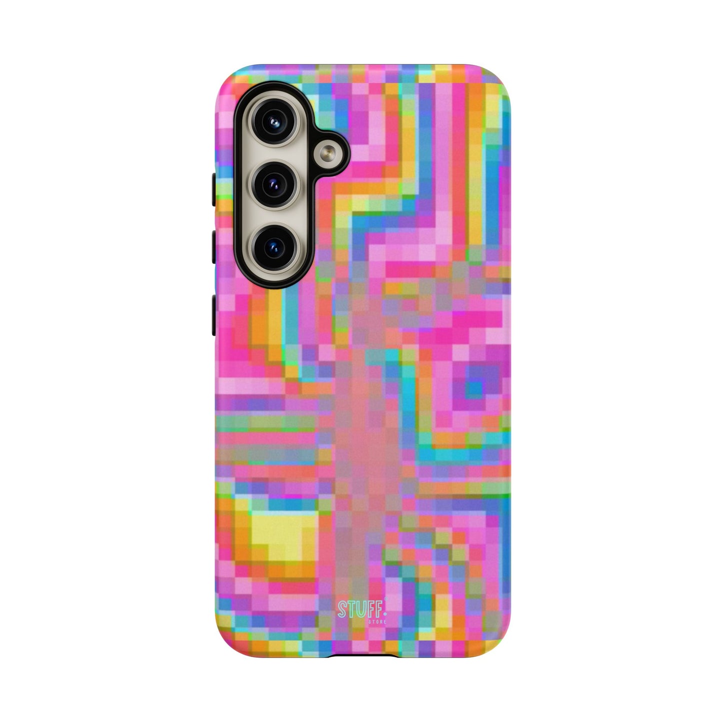 Pixel Case | Coque résistante double protection anti-choc - Motif pixels colorés