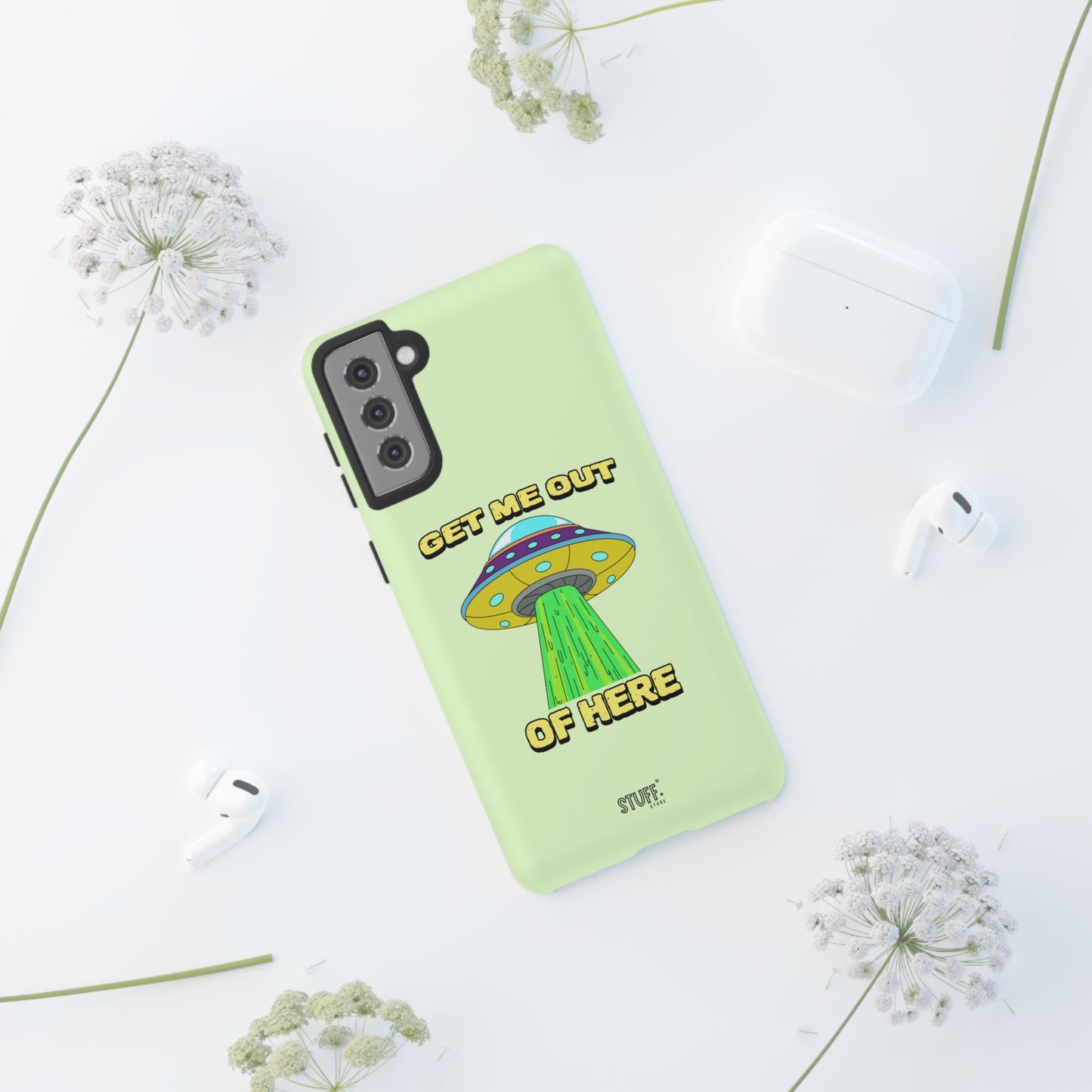 Get Me Out of Here | Coque résistante anti-choc — Vert Menthe