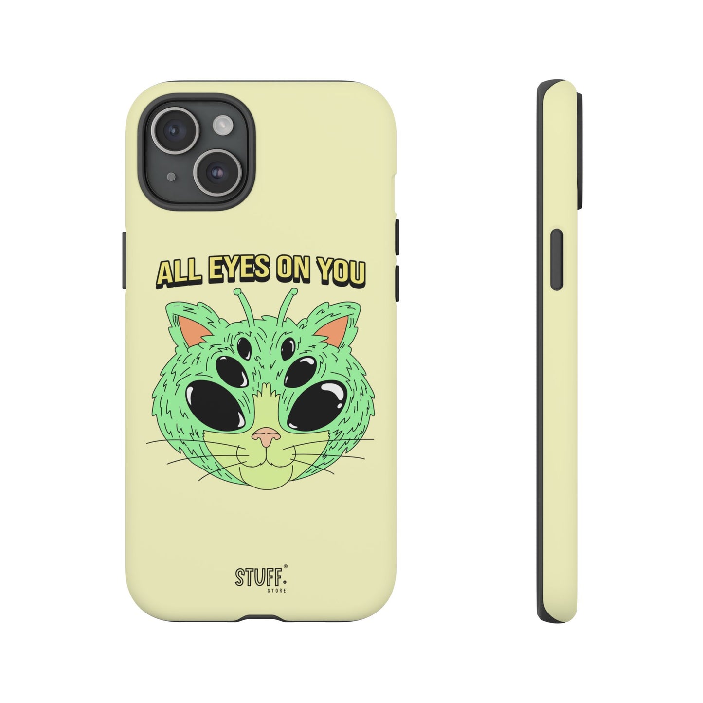All Eyes on You Case | Coque résistante double protection avec Design Alien drôle