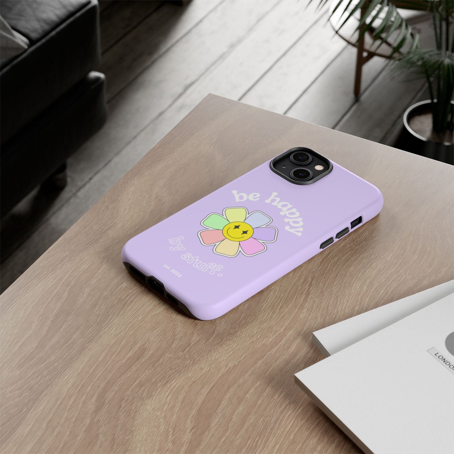 Be Happy Case | Coque résistante double protection avec Design Fleur Colorée