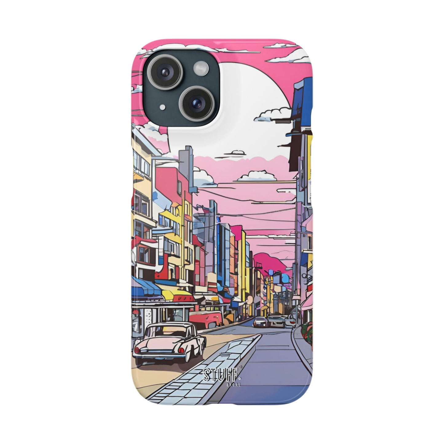 Pop Art Sunset | Coque snap légère et résistante inspiration Lichtenstein