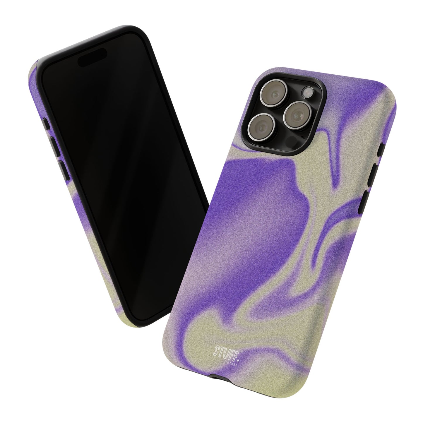 Swirly Case | Coque résistante double protection - Motif vague pourpre
