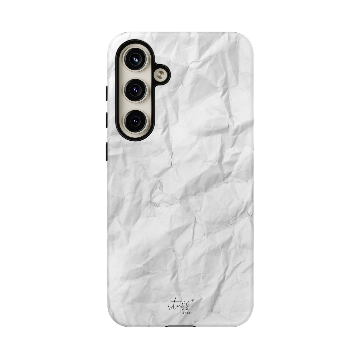 Crinkled Case | Coque résistante double protection anti-choc Effet Papier Froissé Mat