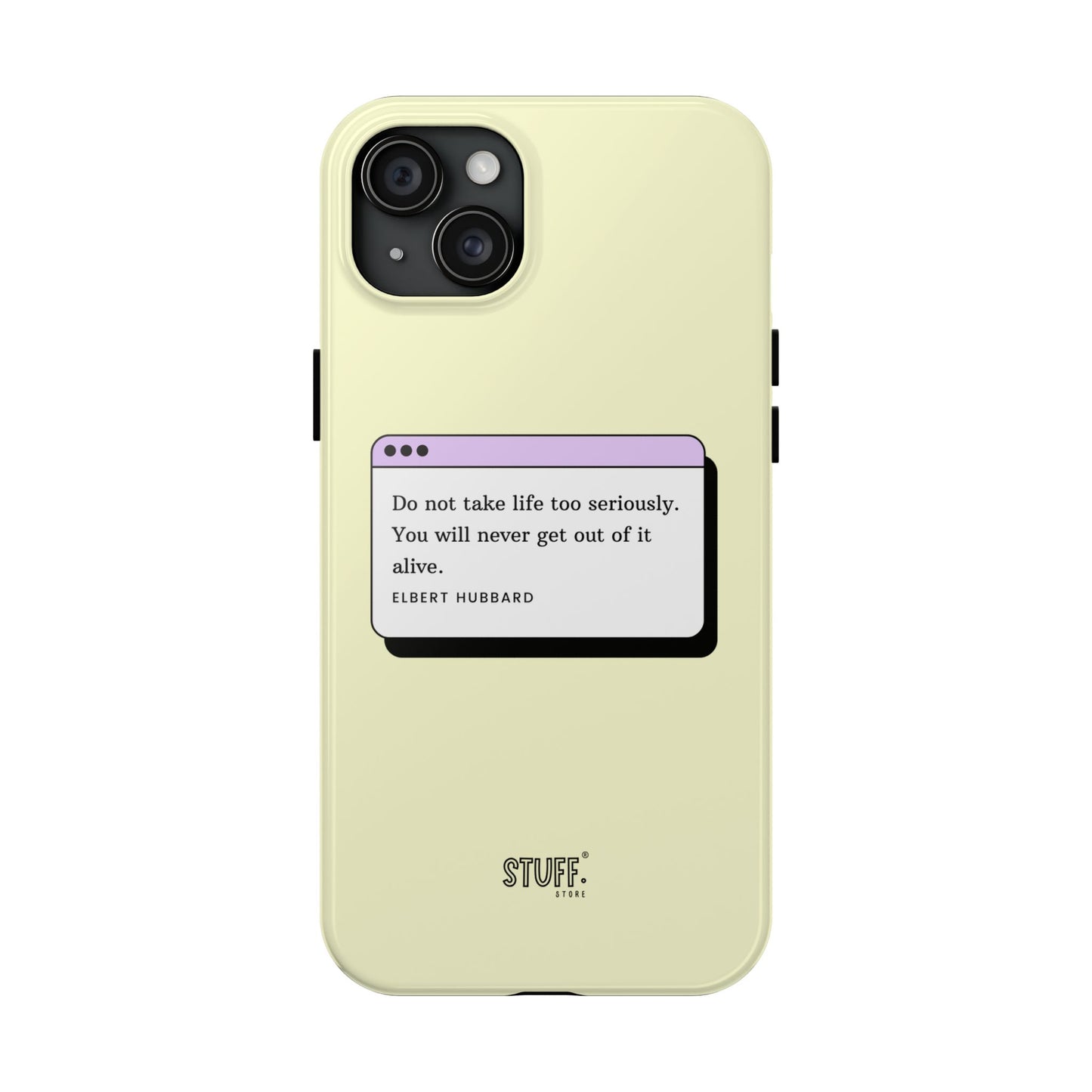 Window Case | Coque résistante à double protection avec citation – Design minimal & message puissant