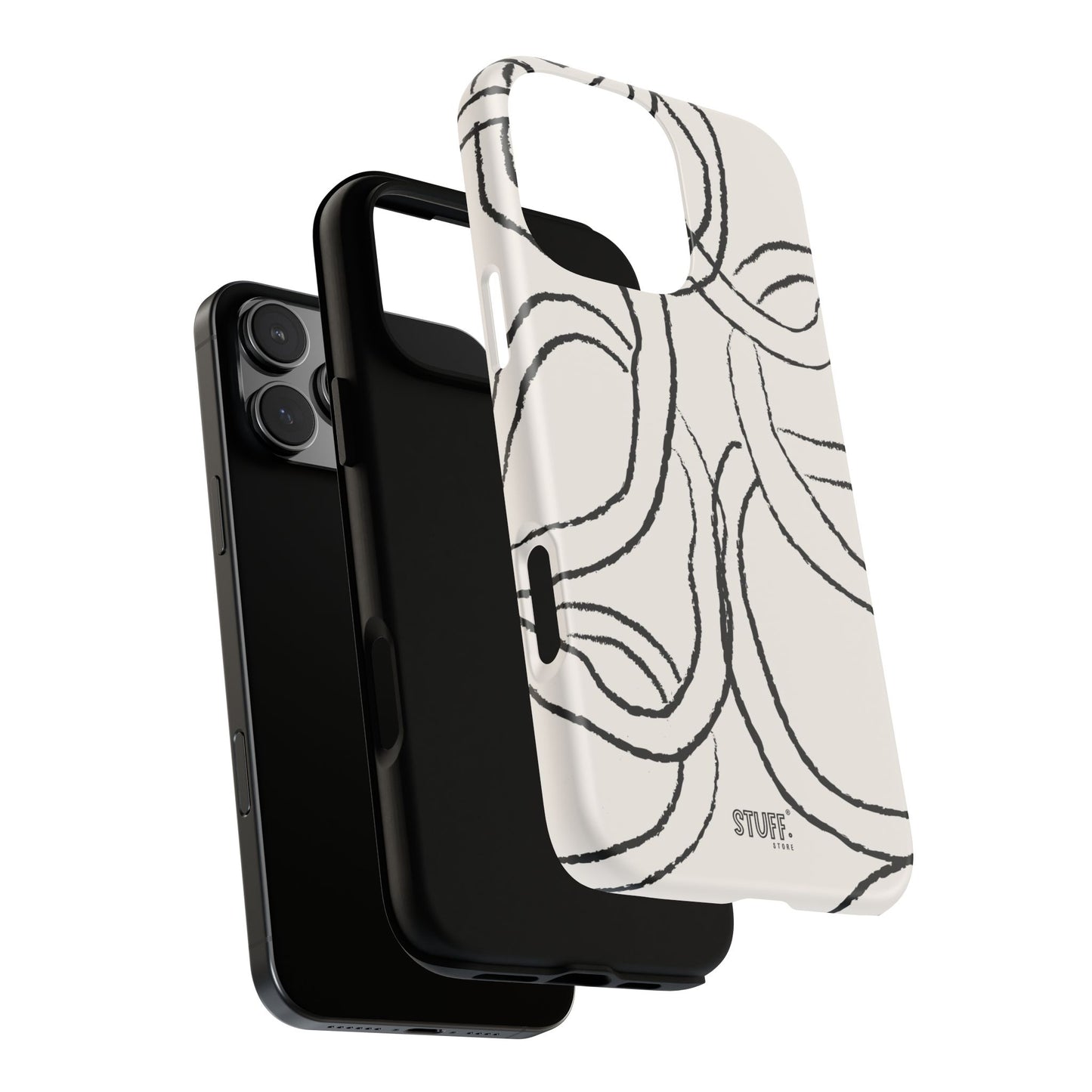 Doodly Case | Coque résistante double protection avec Design Gribouillis Minimaliste
