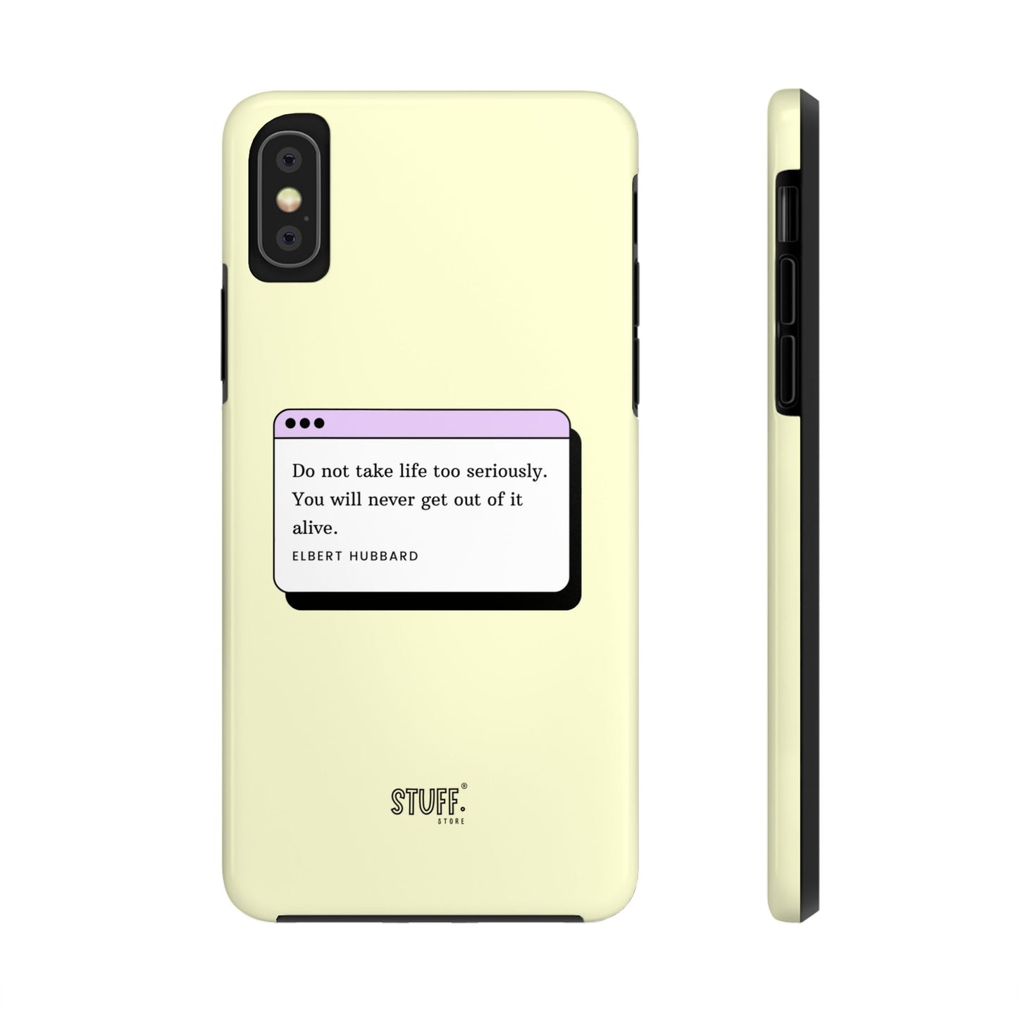 Window Case | Coque résistante à double protection avec citation – Design minimal & message puissant