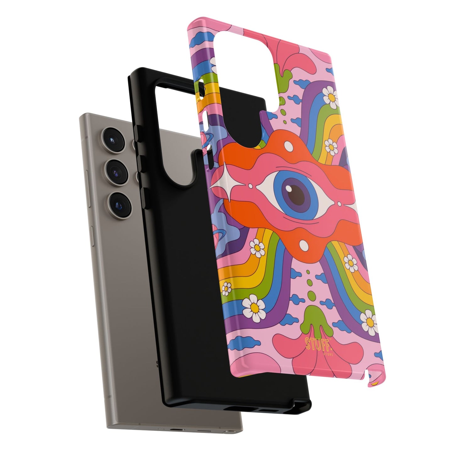 Psych Case | Coque résistante double protection avec Design Psychédélique coloré