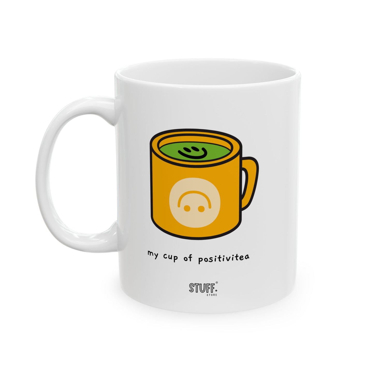 Positivitea Cup | Mug motivant en céramique pour pause thé et café – 330 ml