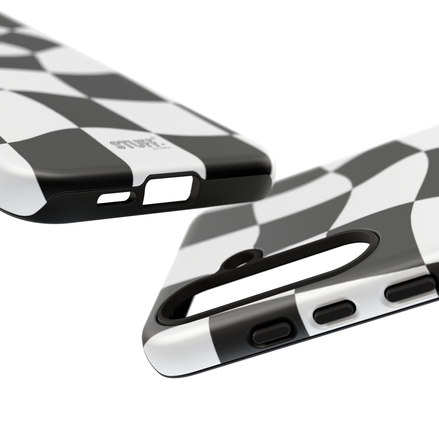 Checkers Case | Coque résistante double protection et Design en Damier déformé