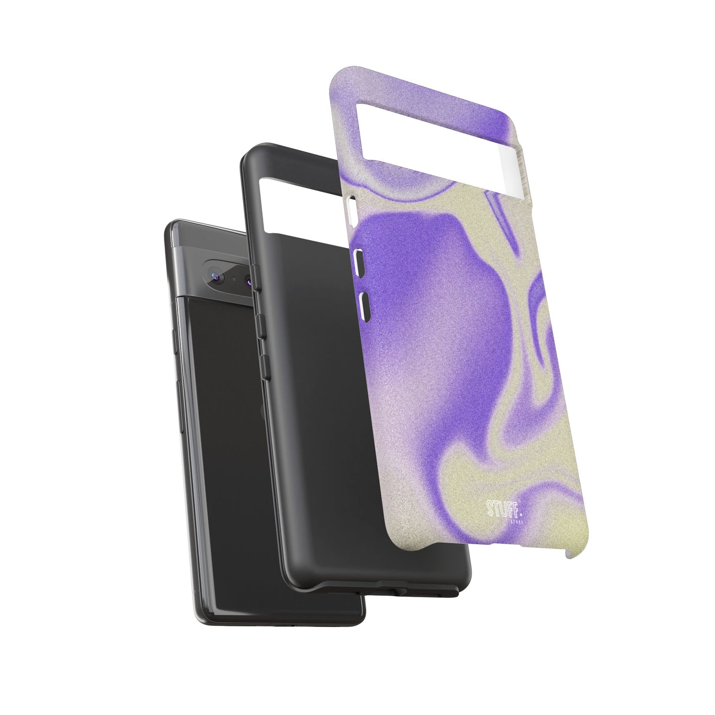 Swirly Case | Coque résistante double protection - Motif vague pourpre