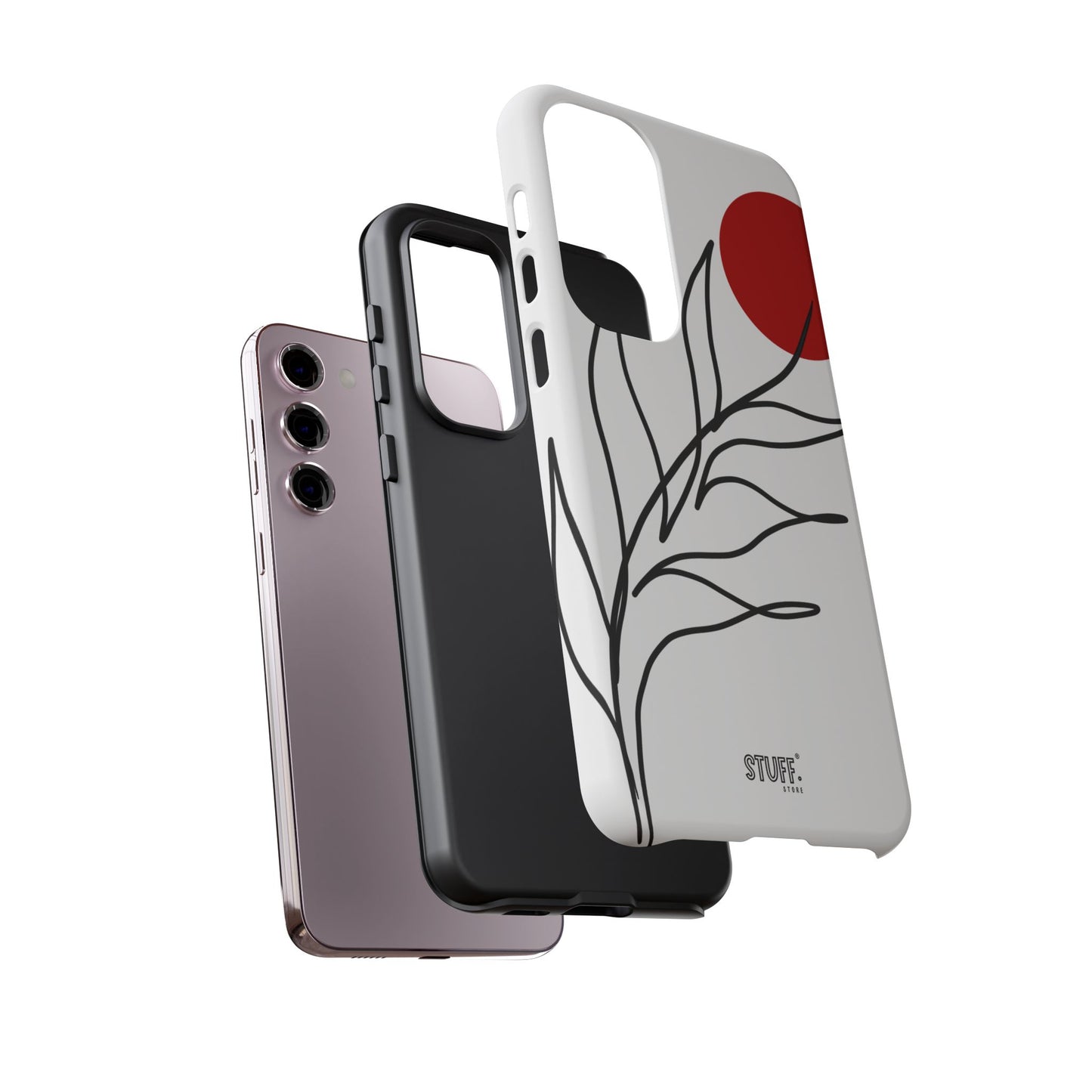 Red Sun Case | Coque résistante double protection avec Design Minimaliste