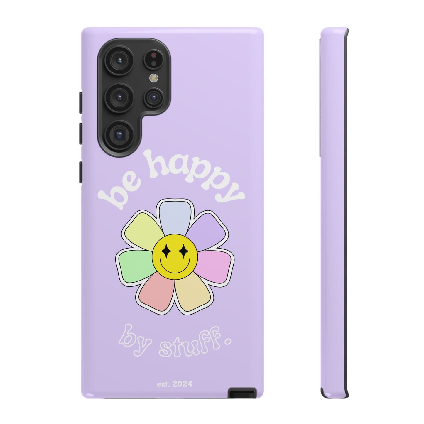 Be Happy Case | Coque résistante double protection avec Design Fleur Colorée