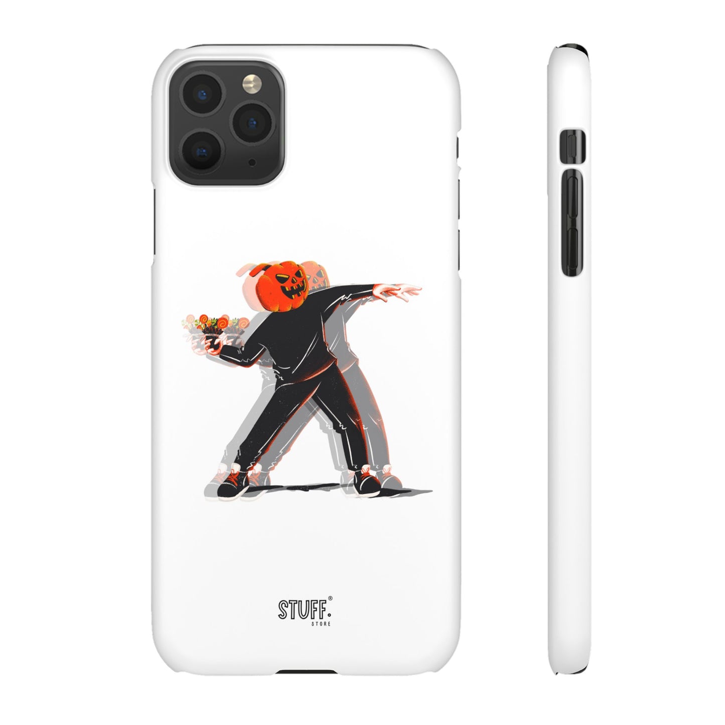 Pumpksy | Coque snap légère et résistante inspiration Banksy – Blanc