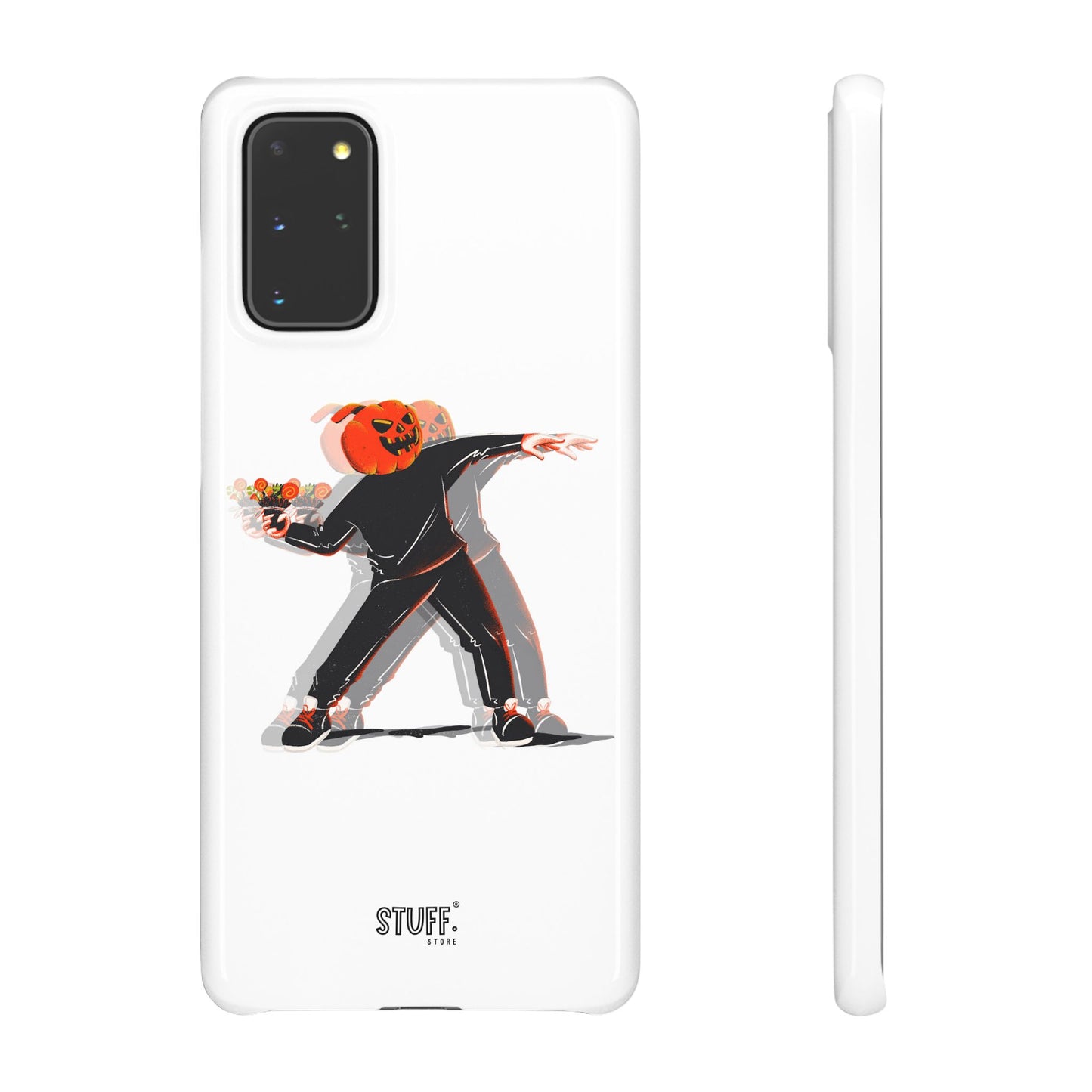 Pumpksy | Coque snap légère et résistante inspiration Banksy – Blanc