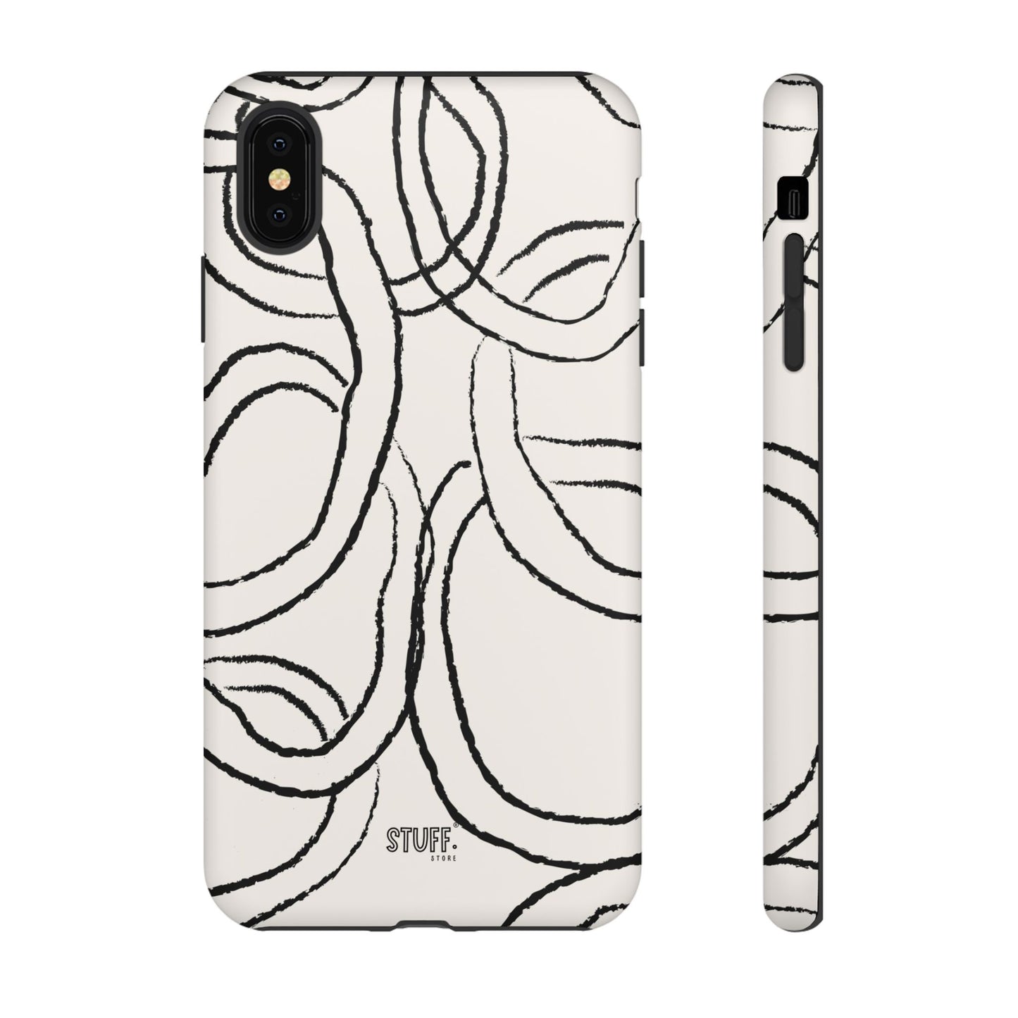 Doodly Case | Coque résistante double protection avec Design Gribouillis Minimaliste