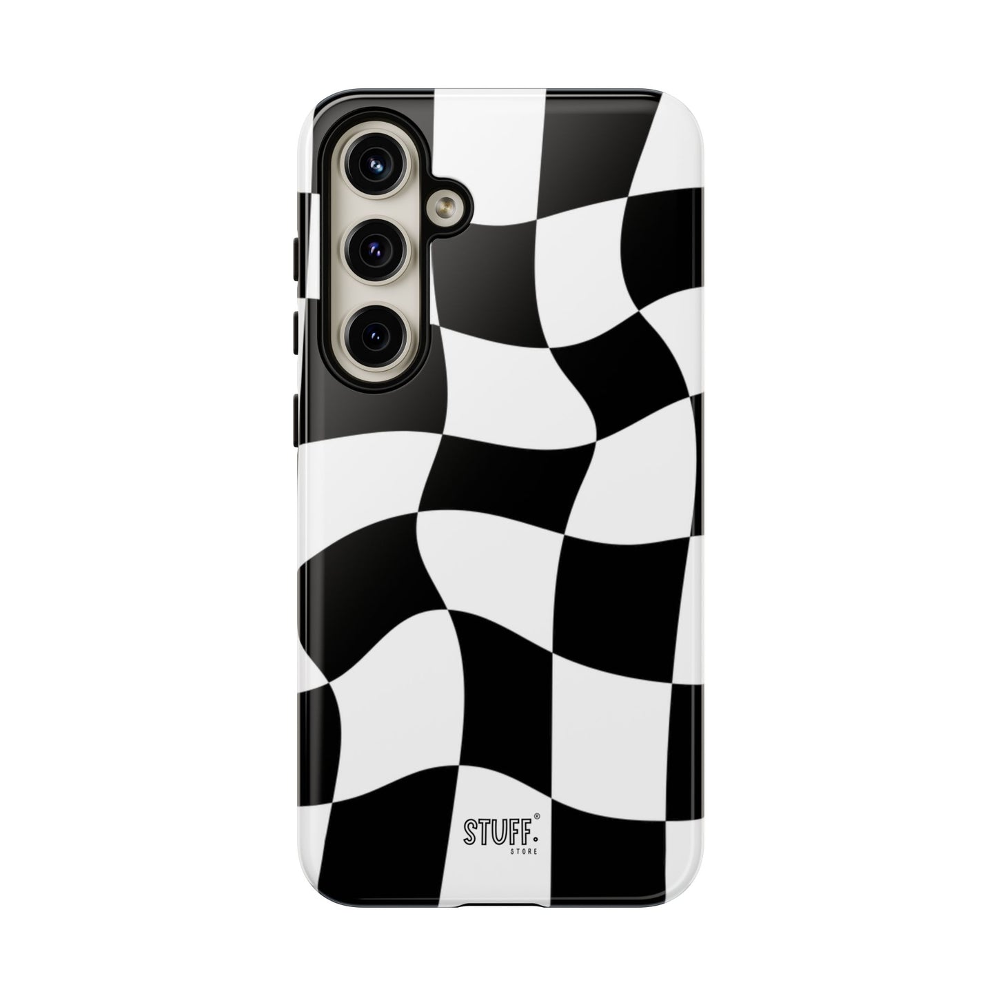 Checkers Case | Coque résistante double protection et Design en Damier déformé