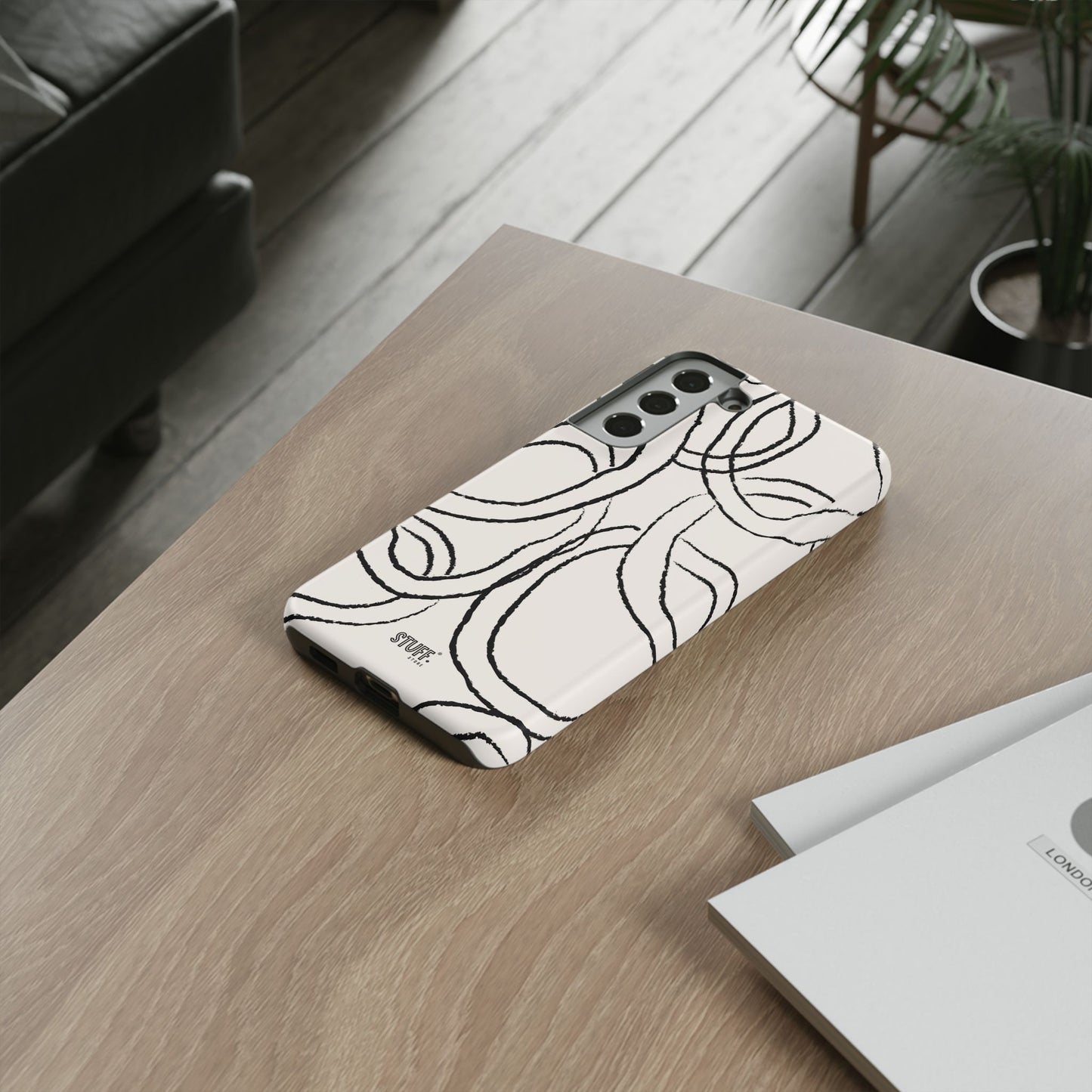 Doodly Case | Coque résistante double protection avec Design Gribouillis Minimaliste
