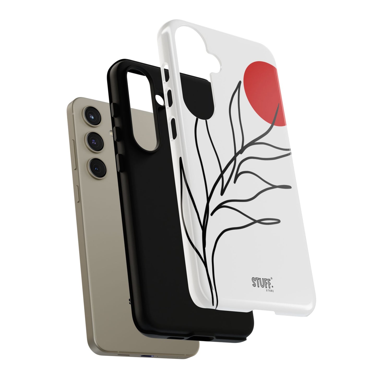 Red Sun Case | Coque résistante double protection avec Design Minimaliste