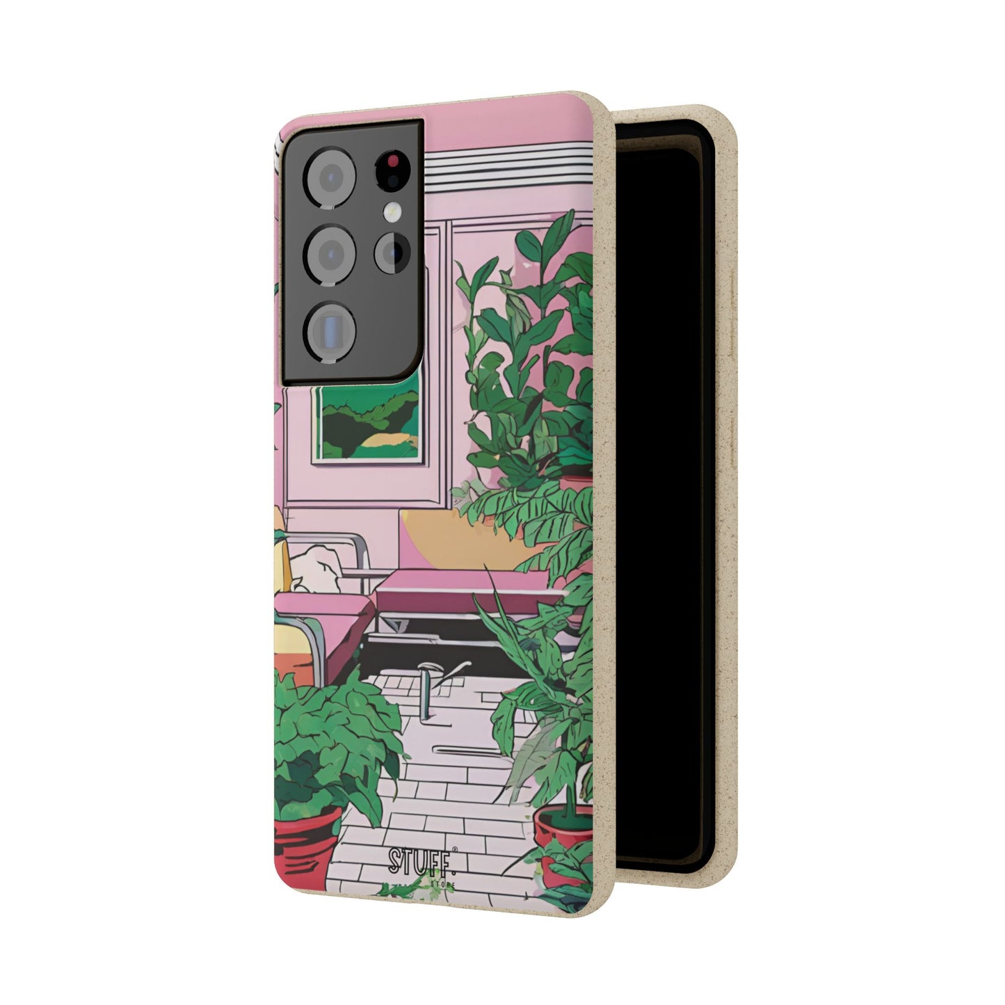 Plant Pop Case | Coque biodégradable en bambou et bioplastique avec design coloré | Parfait pour les amoureux des plantes - Avec emballage cadeau