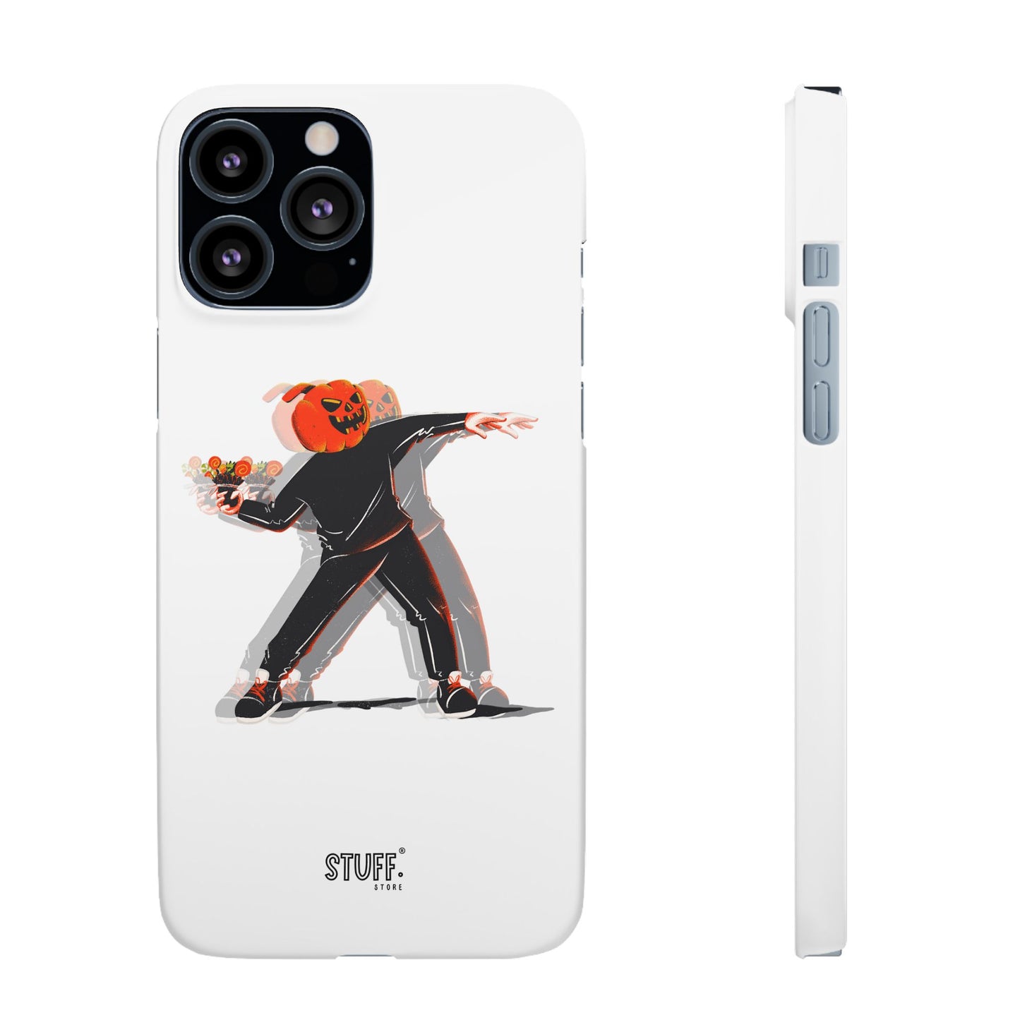 Pumpksy | Coque snap légère et résistante inspiration Banksy – Blanc