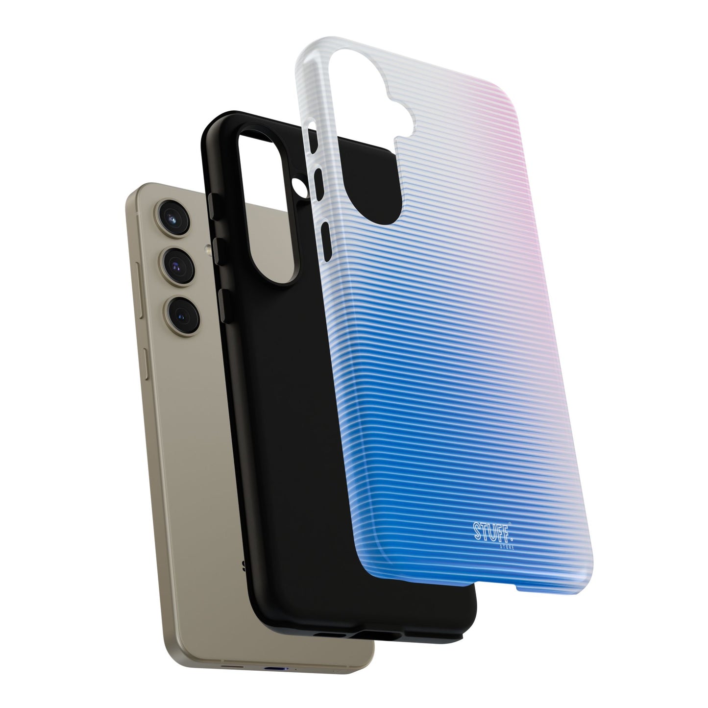 Gradient Case | Coque résistante double protection anti-choc - Dégradé Bleu & Rose