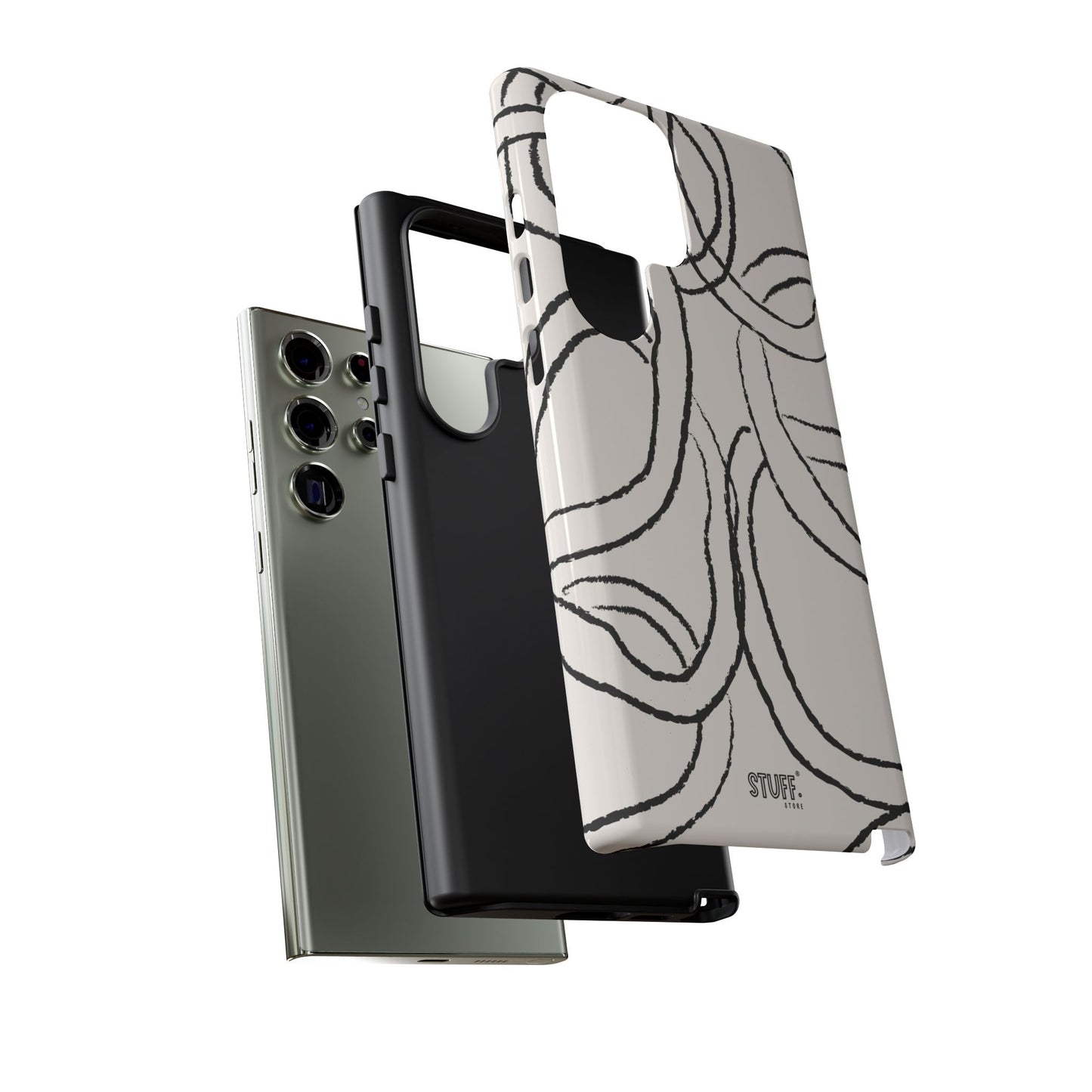 Doodly Case | Coque résistante double protection avec Design Gribouillis Minimaliste