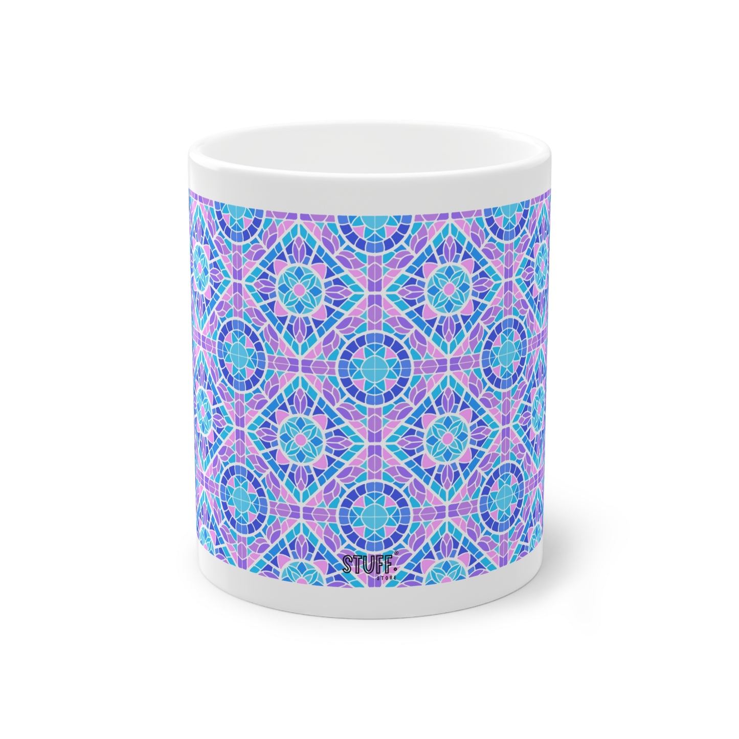 Brisa Azul Cup | Mug en céramique avec motif mosaïque colorée — 330ml